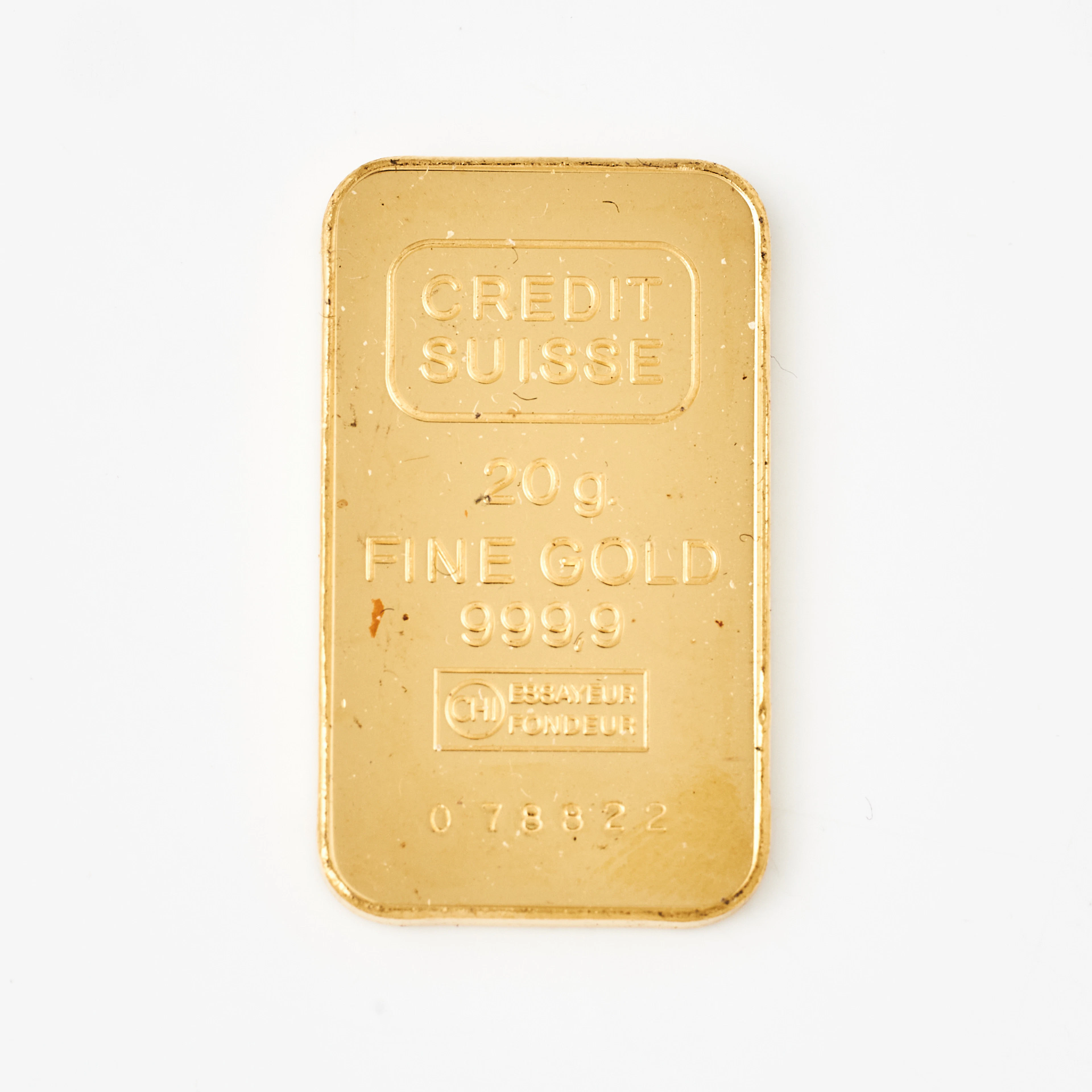 GULDTACKA, 999.9/23K guld, Credit Suisse.