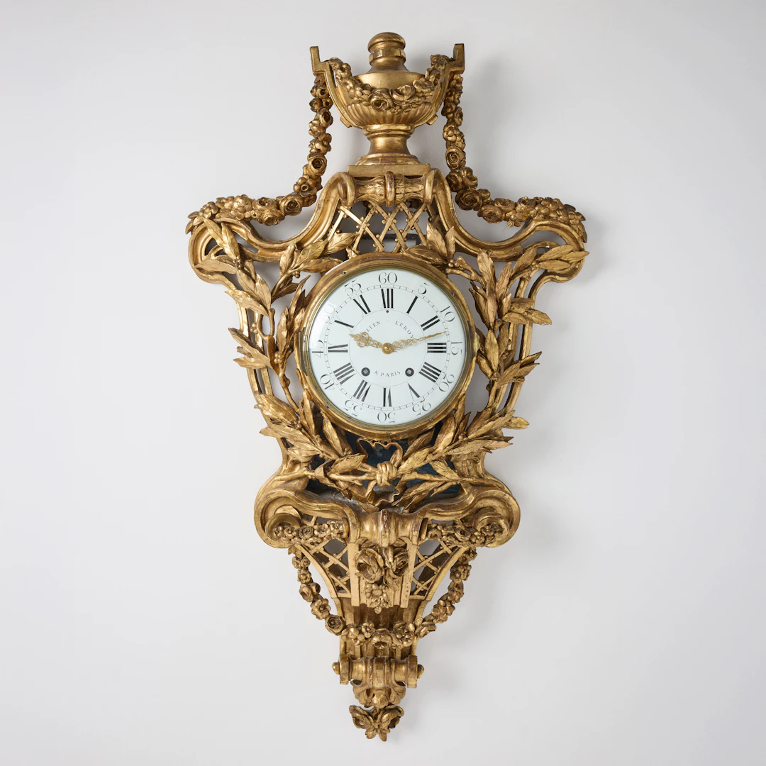 VÄGGPENDYL, parisarbete i Louis XVI, urtavlan märkt JULIEN LEROY A