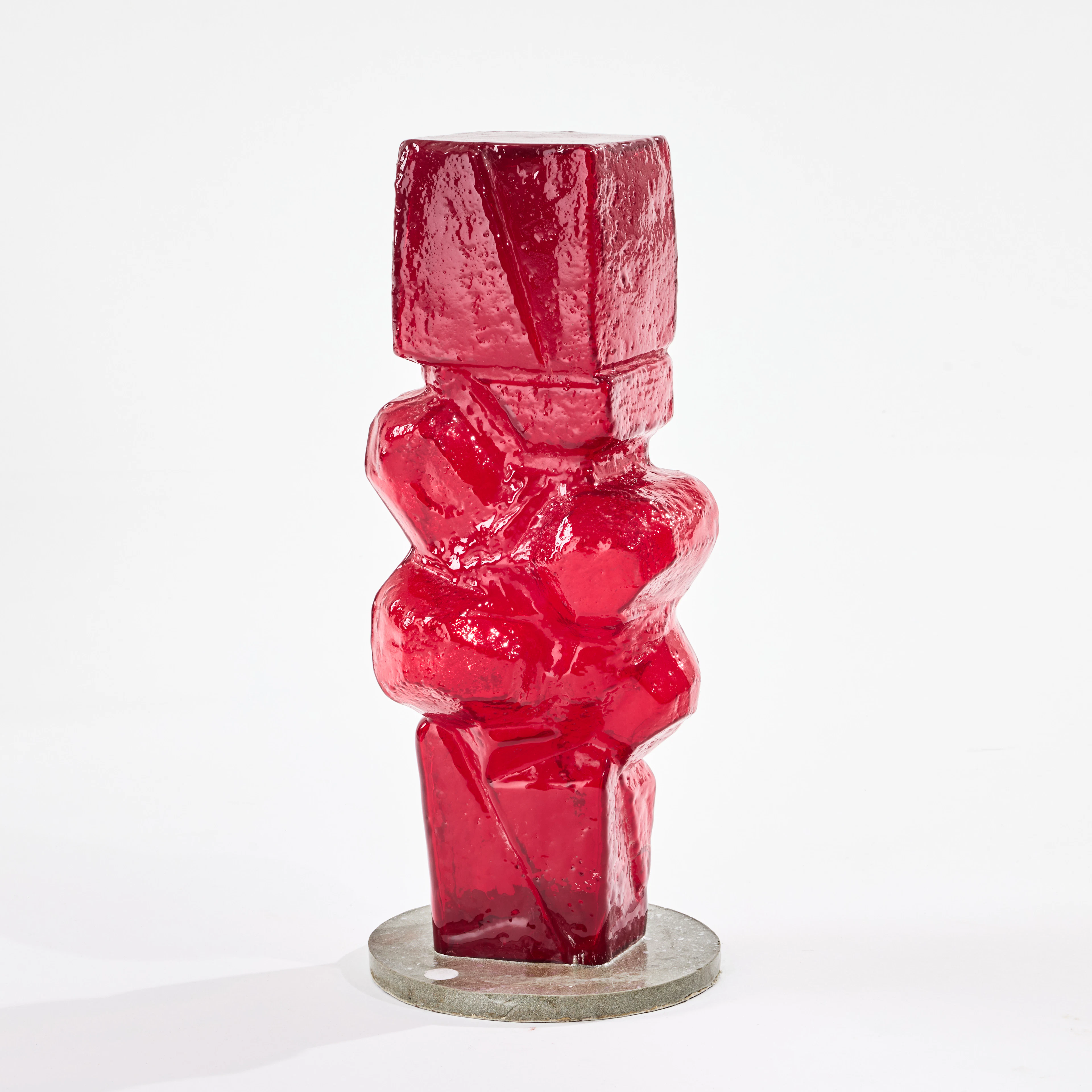 EDVIN ÖHRSTRÖM. "Narcissus kolonn", skulptur, Lindshammars glasbruk