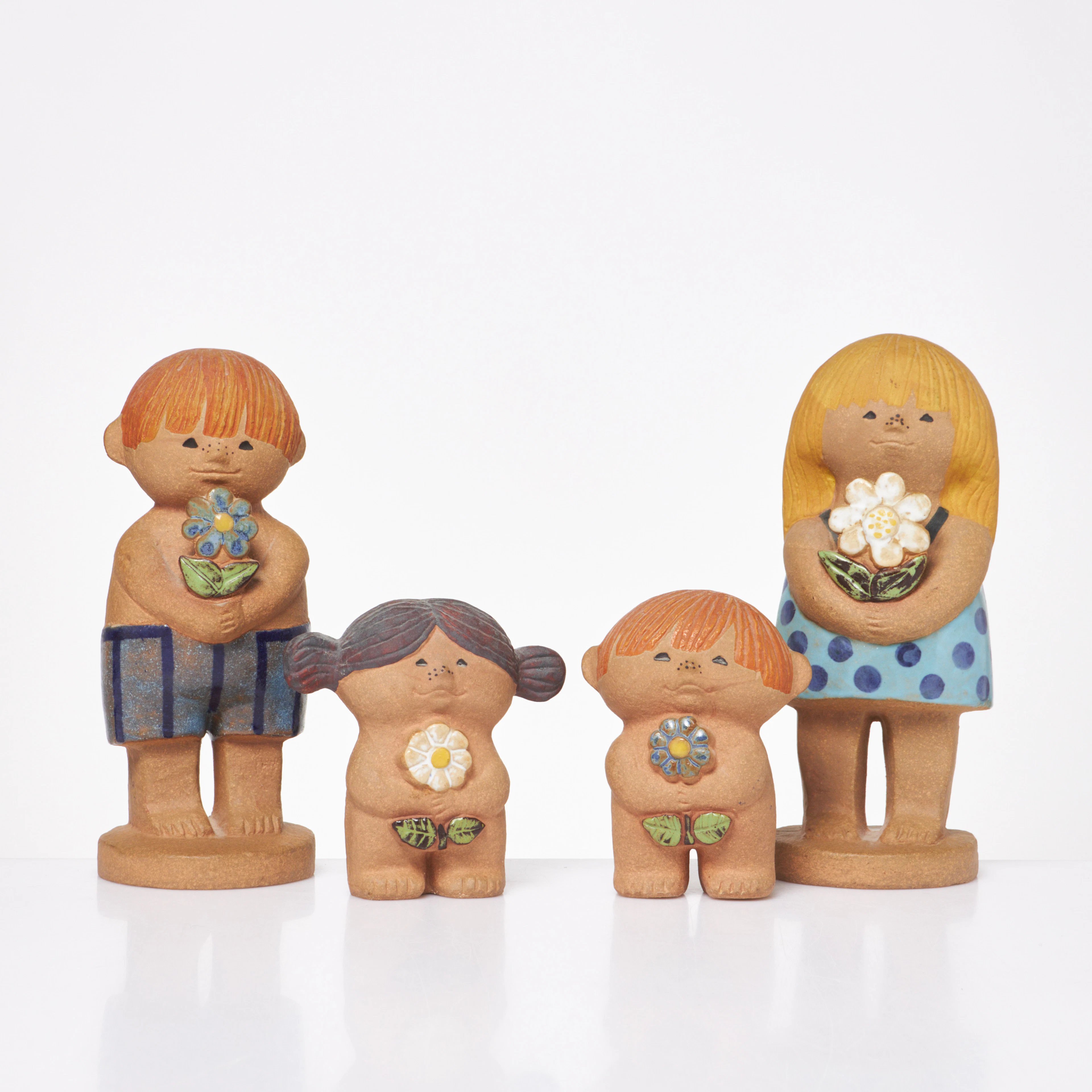 LISA LARSON. Figuriner, 4 dlr, "Adam I", "Eva I" samt "Adam II", Eva