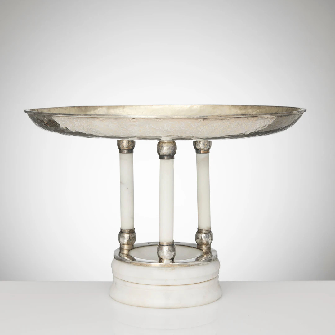 MÄRTA AF EKENSTAM. Tazza, silver och carraramarmor, Malmö 1919.