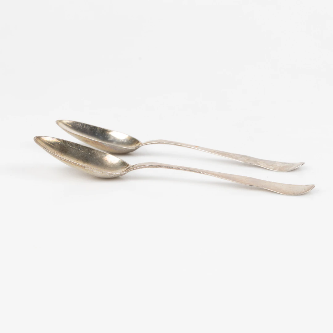 LORENZ GEORG WEIS. Skedar, 2 st, Norrköping, 1805, silver.