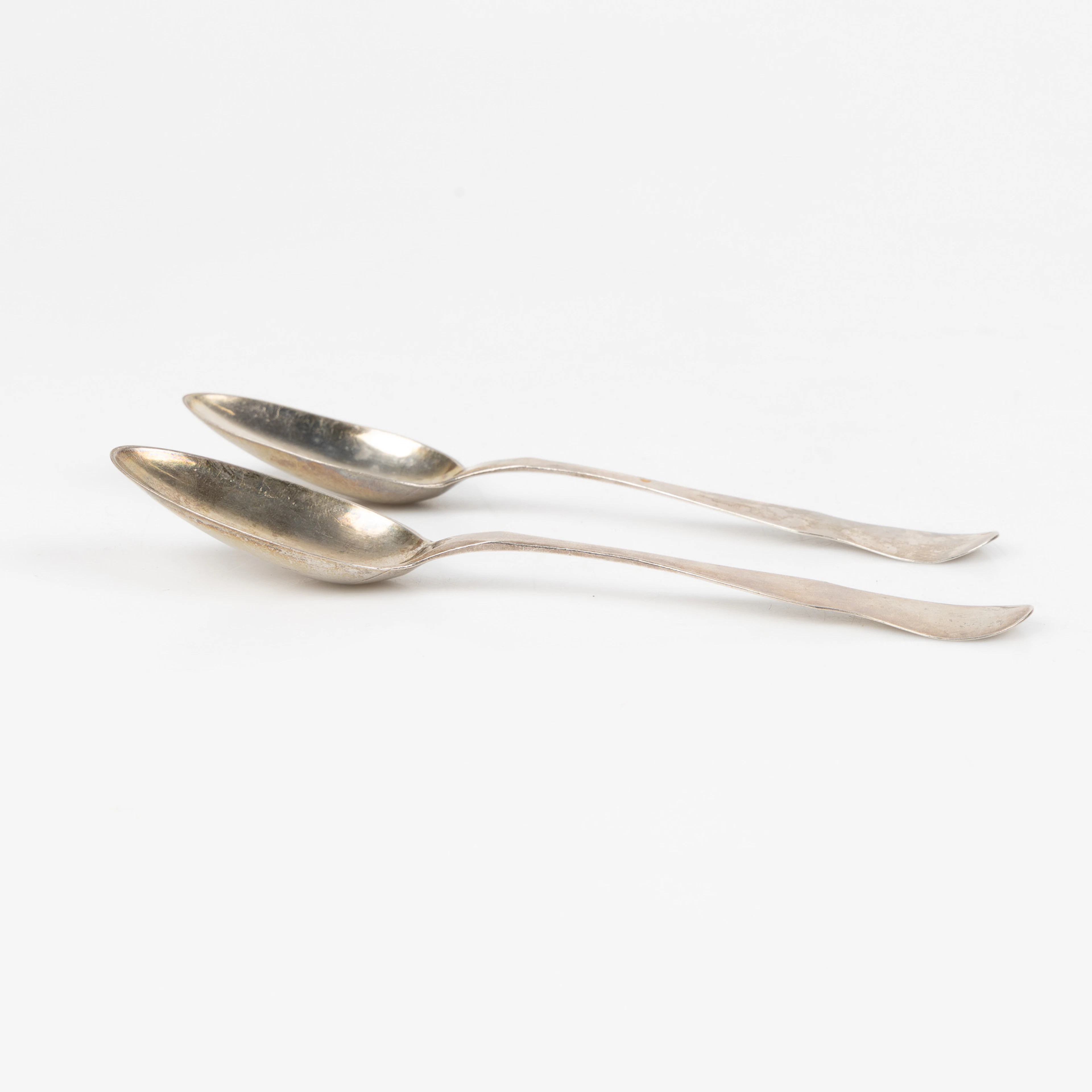 LORENZ GEORG WEIS. Skedar, 2 st, Norrköping, 1805, silver.