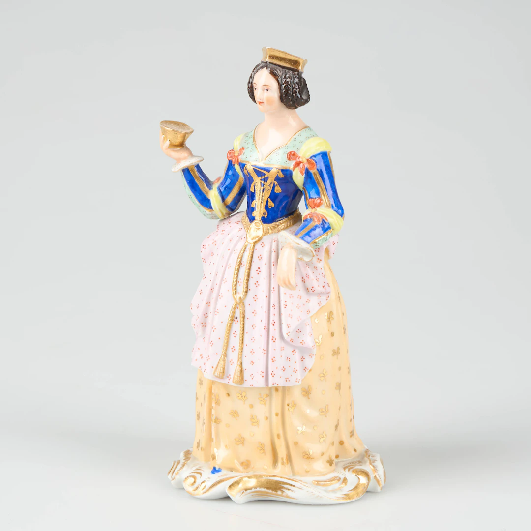FIGURIN, Sitzendorfer Porzellanmanufaktur, Tyskland tidigt 1900-tal.