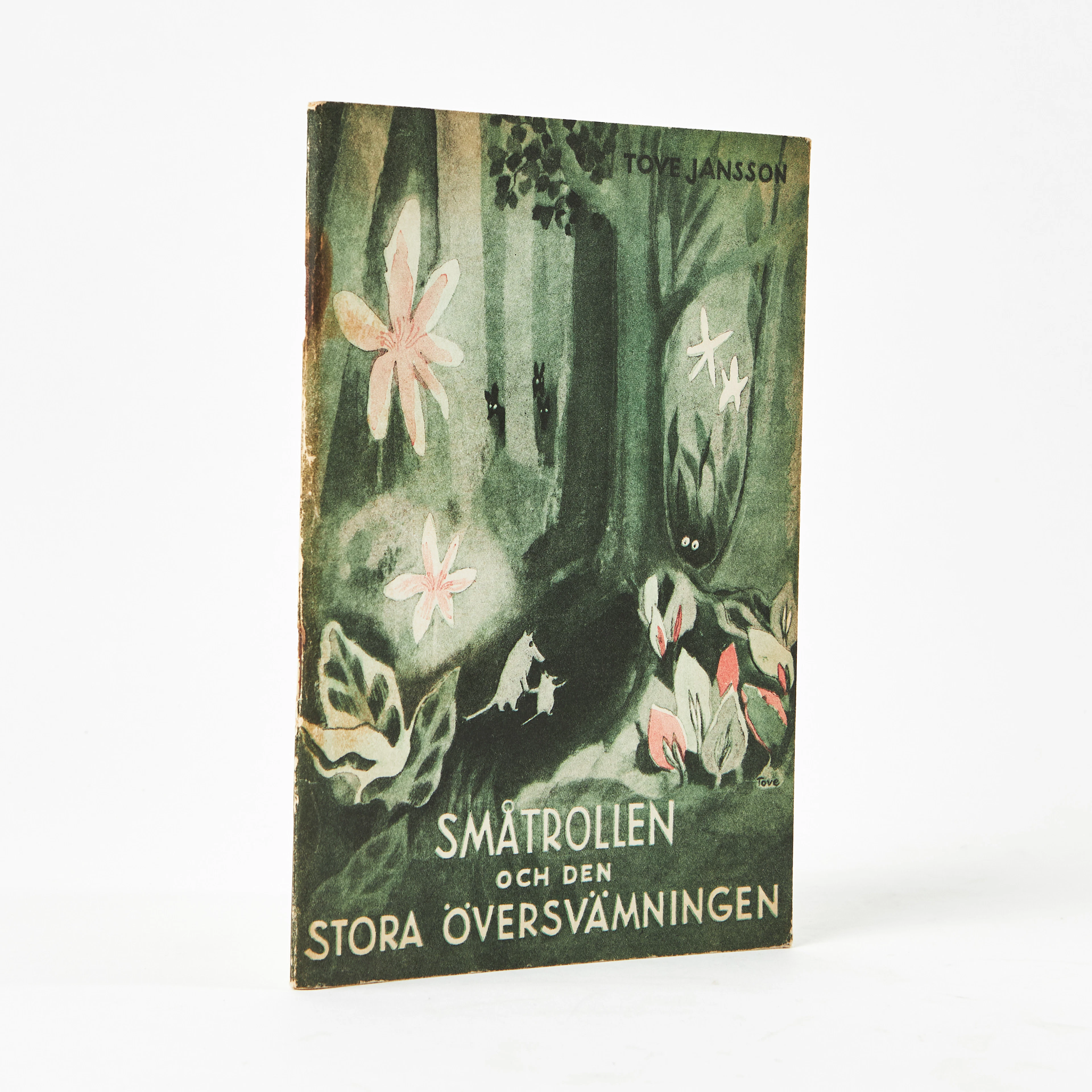 TOVE JANSSON SMÅTROLLEN OCH DEN STORA ÖVERSVÄMNINGE, första upplagan, 1945.