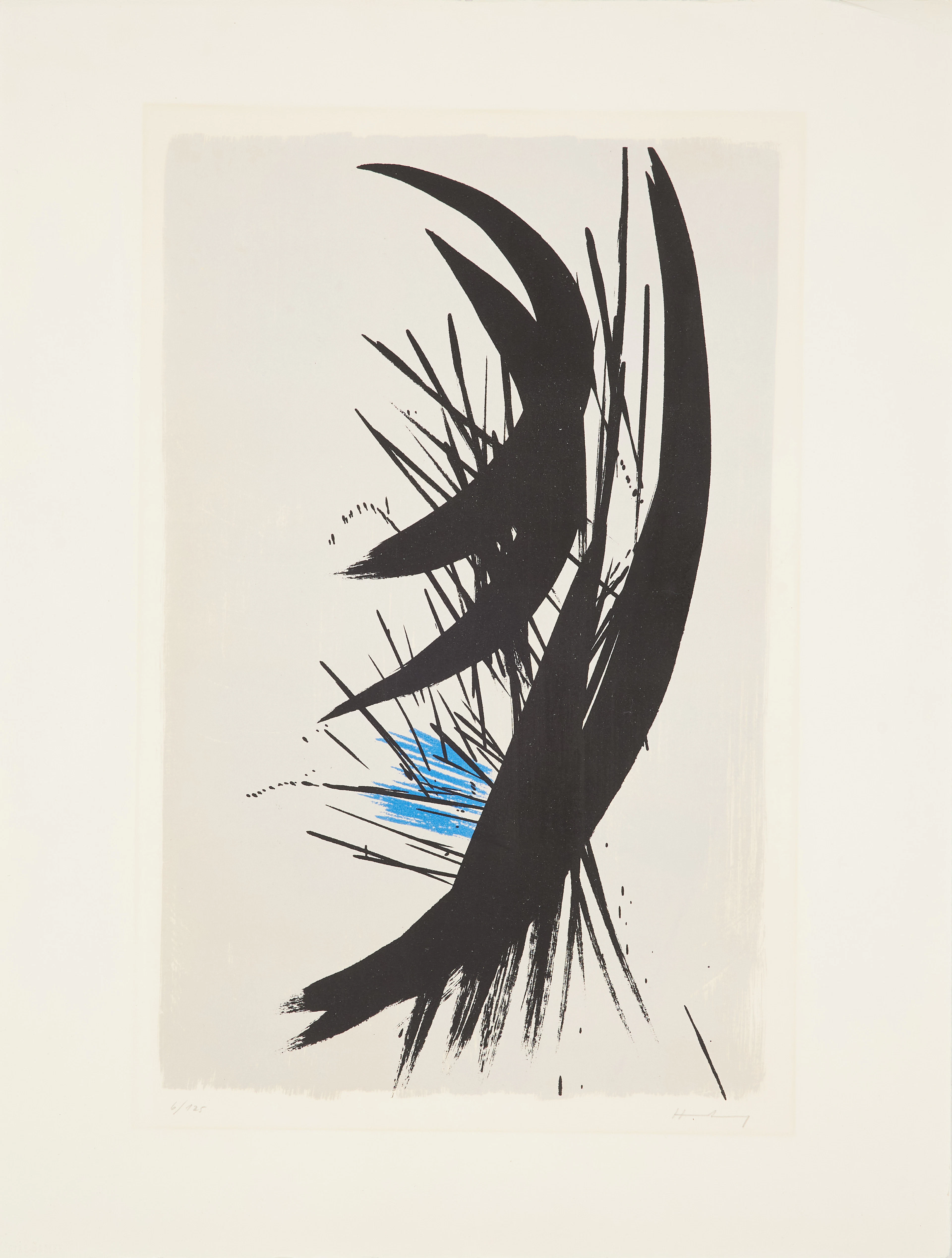 HANS HARTUNG. "L 15", litografi, signerad, numrerad 6/125.