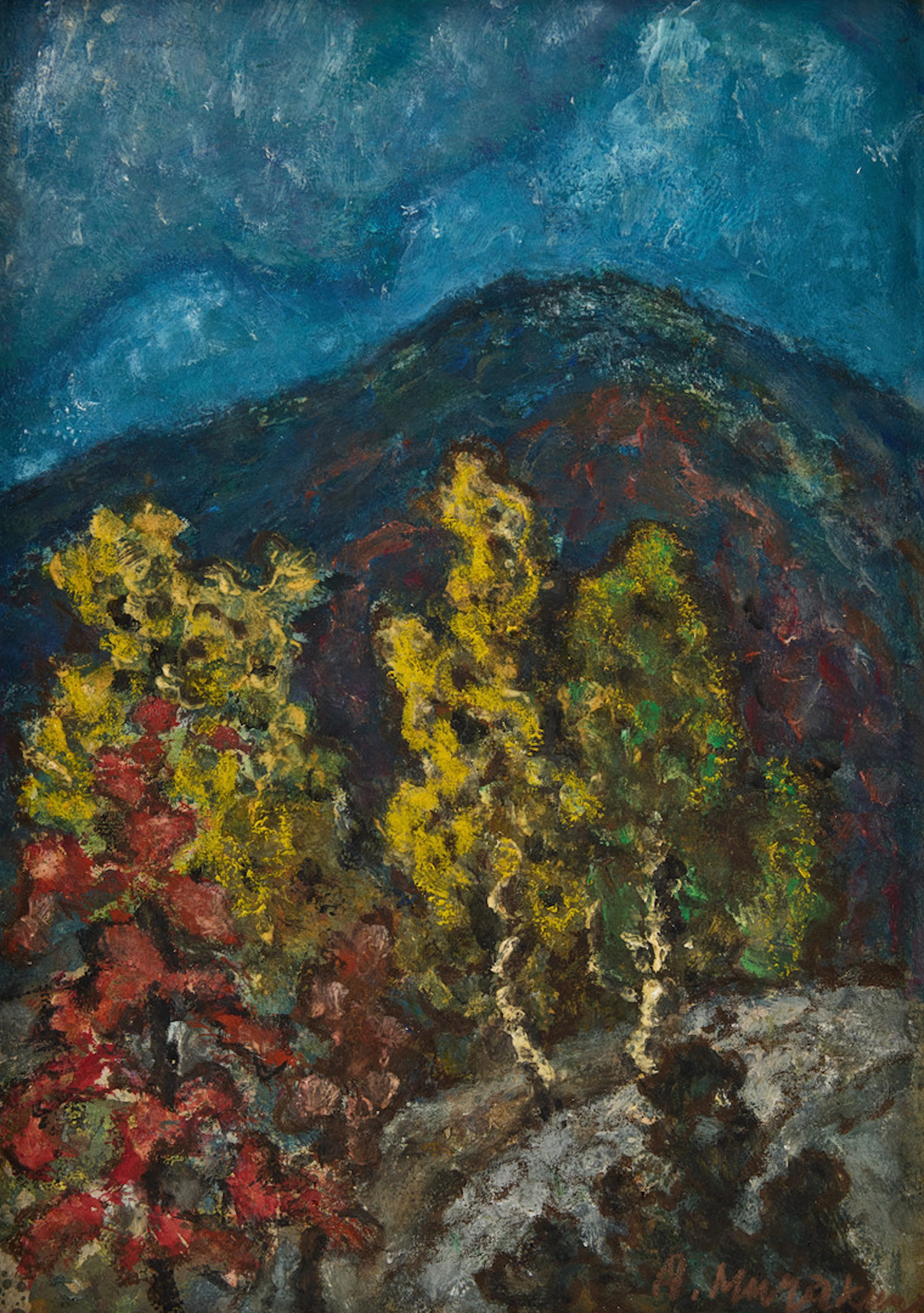 ANTS MURAKIN (ESTLAND/SVERIGE, 1892-1975). Berggit landskap.