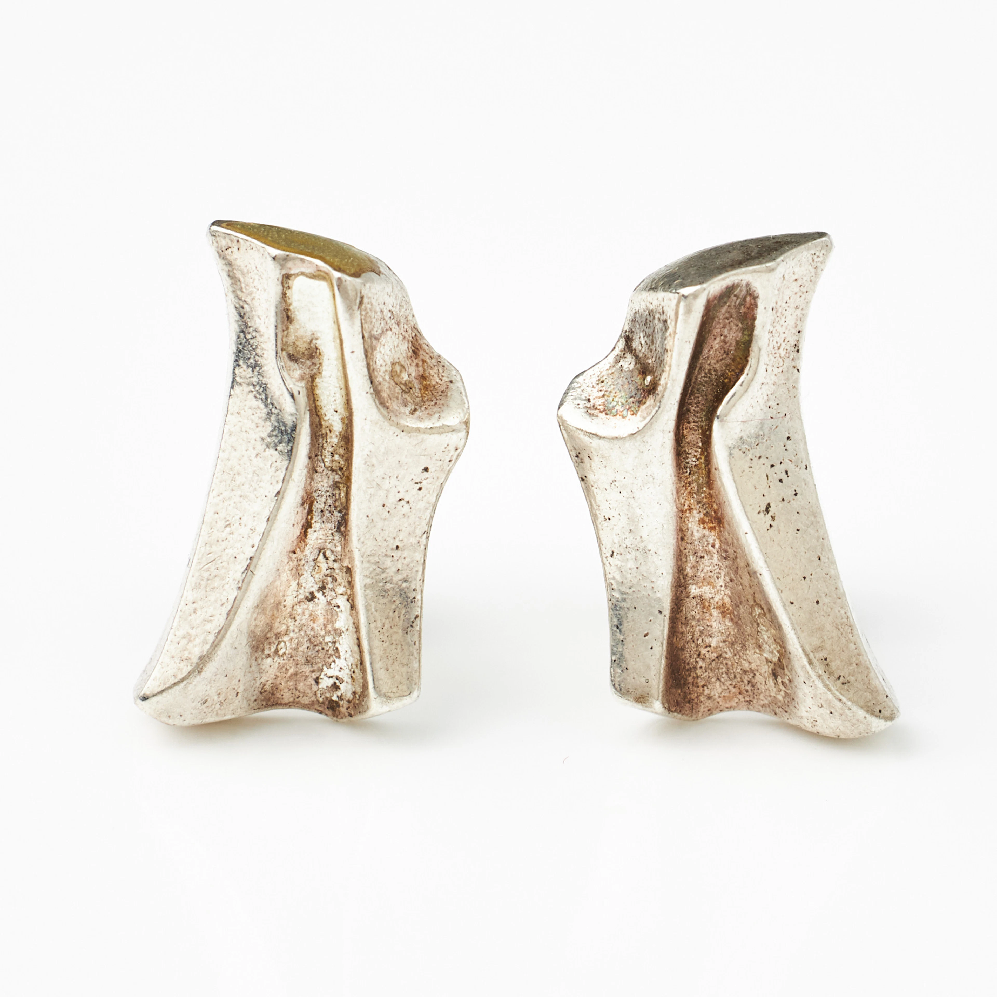 BJÖRN WECKSTRÖM. Örhängen, 1 par, sterlingsilver, vågig form, Lapponia