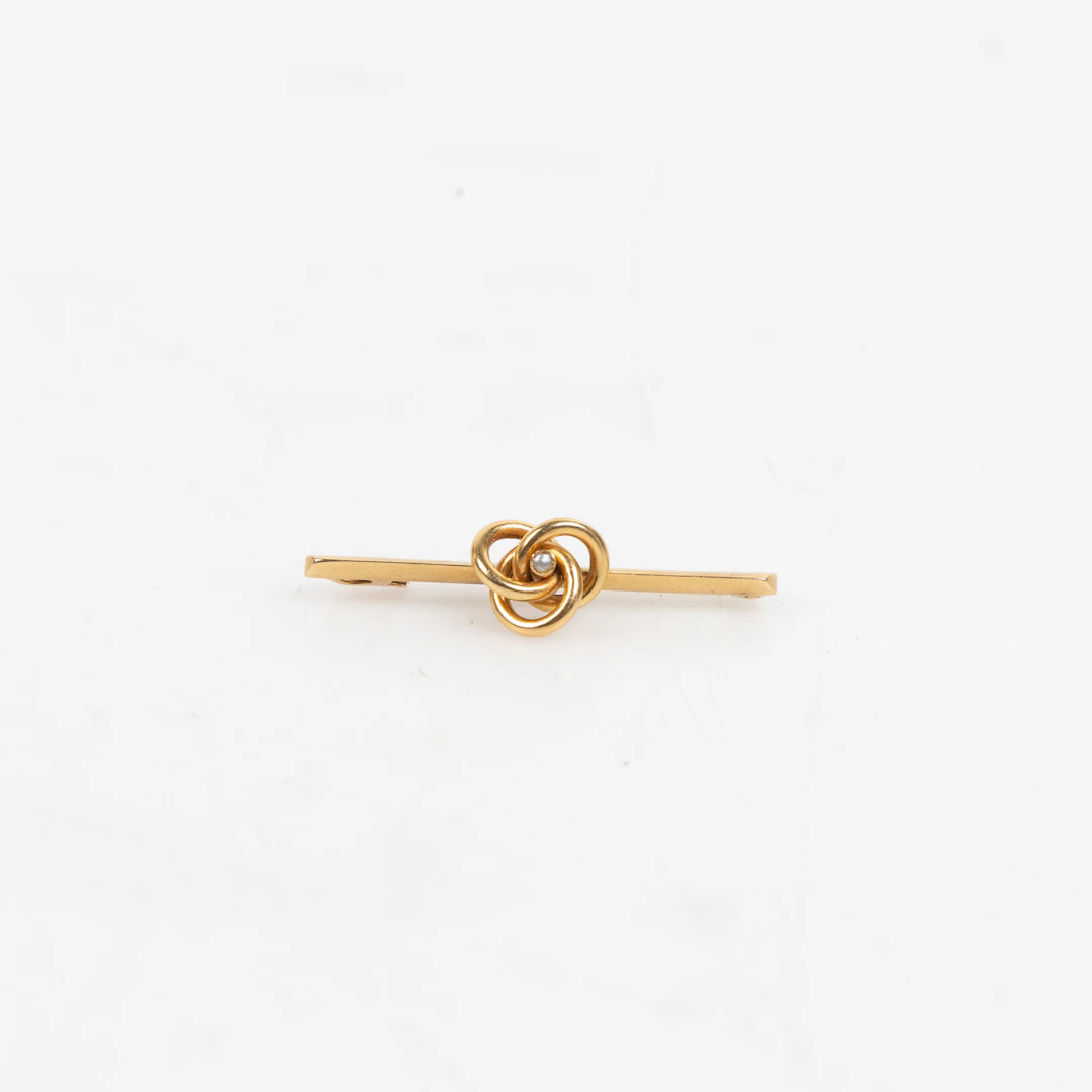 BROSCH, Gustav Dahlgren & Co, Malmö, 1917, 18K guld med pärla.