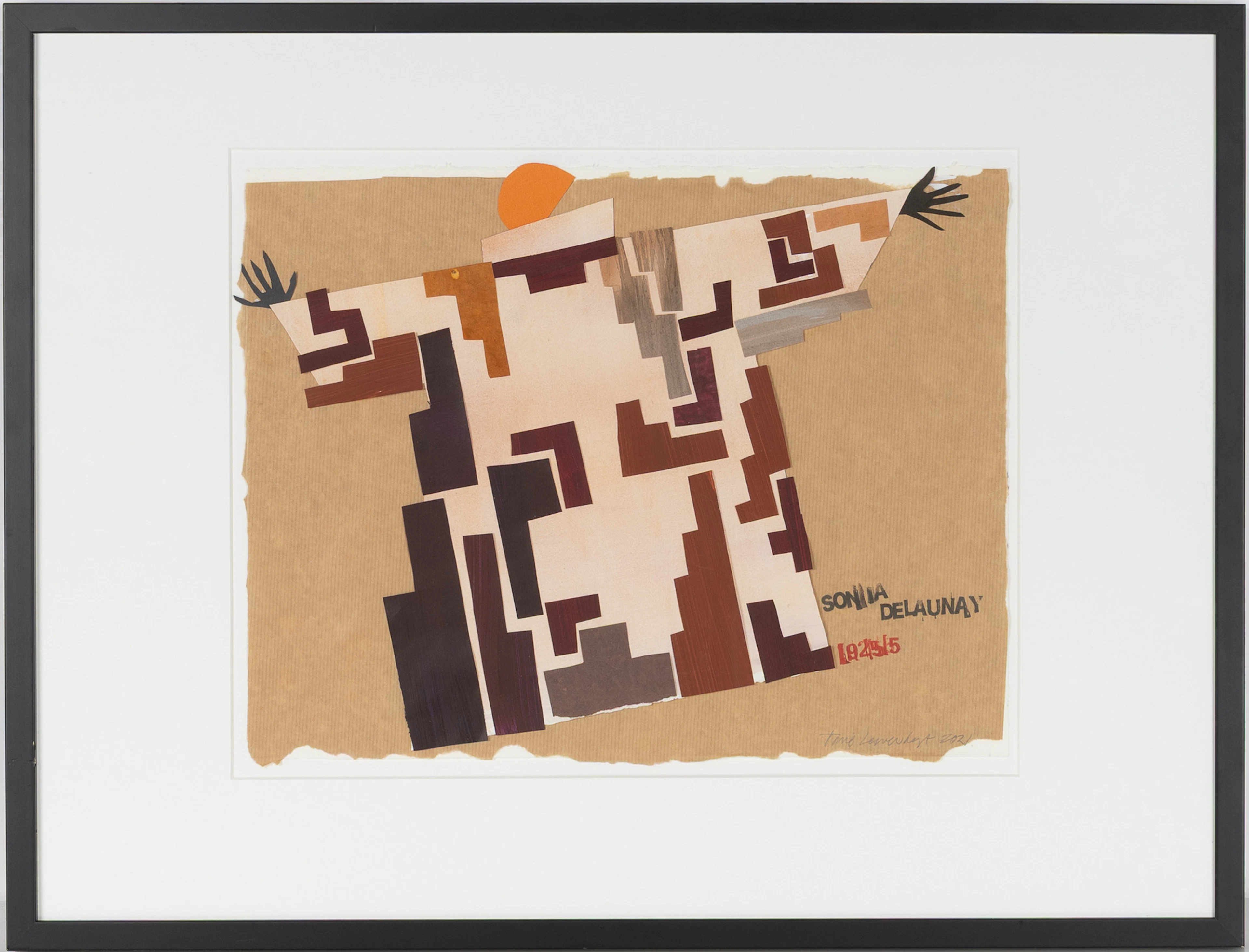 TONIE LEWENHAUPT (FÖDD 1937). "Sonia Delaunay", collage, signerad