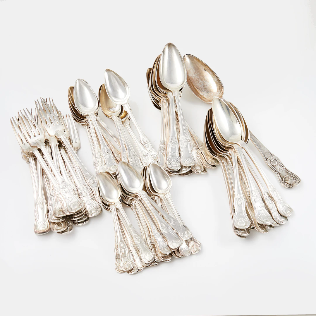 BESTICKSERVIS, silver, Snäck-modell, olika tillverkare och år, bl.a