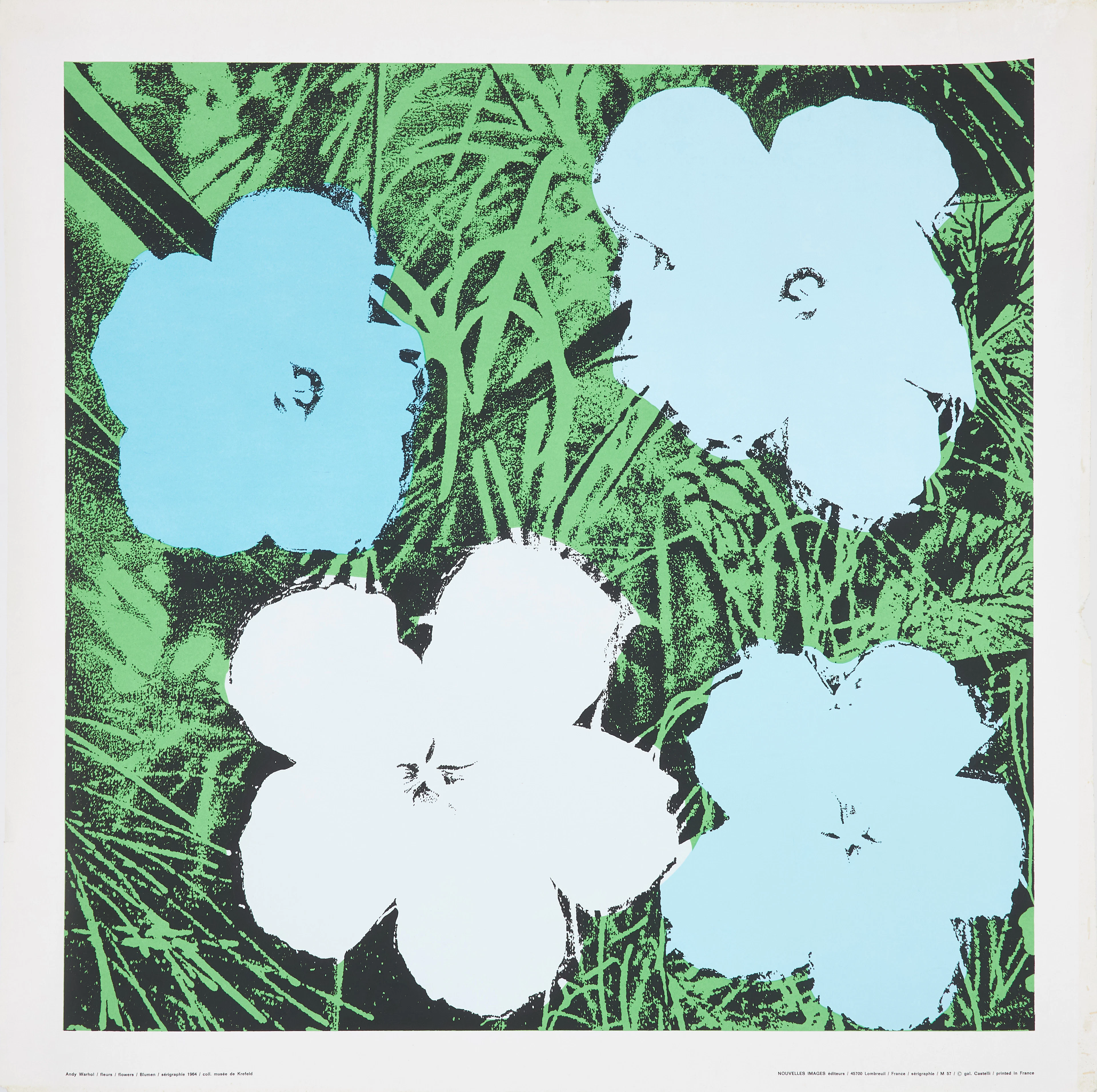 ANDY WARHOL. EFTER. "Fleurs", färgserigrafi, Nouvelles Images France