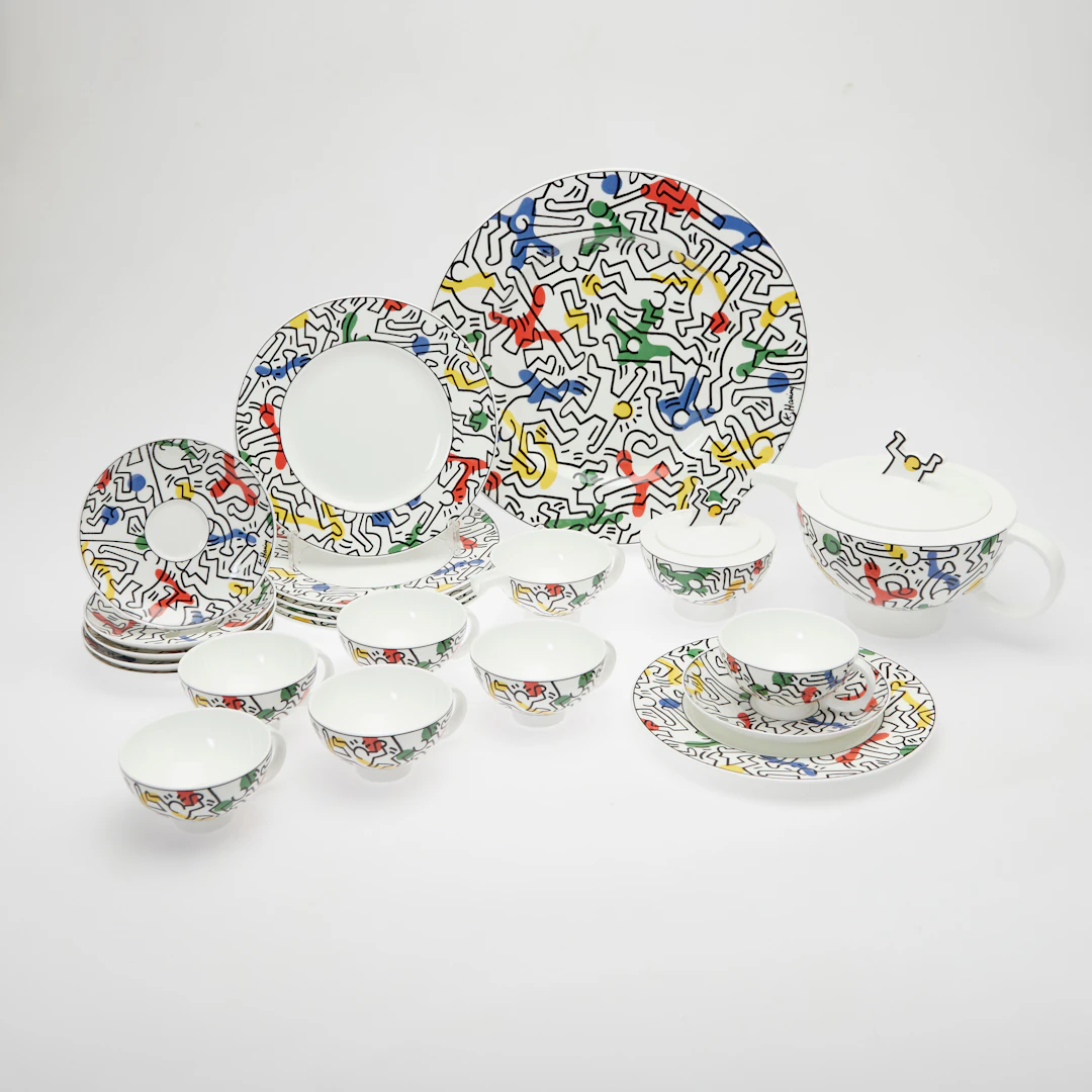 KEITH HARING. Villeroy & Boch, Limitiertes Teeservice für 6 Personen
