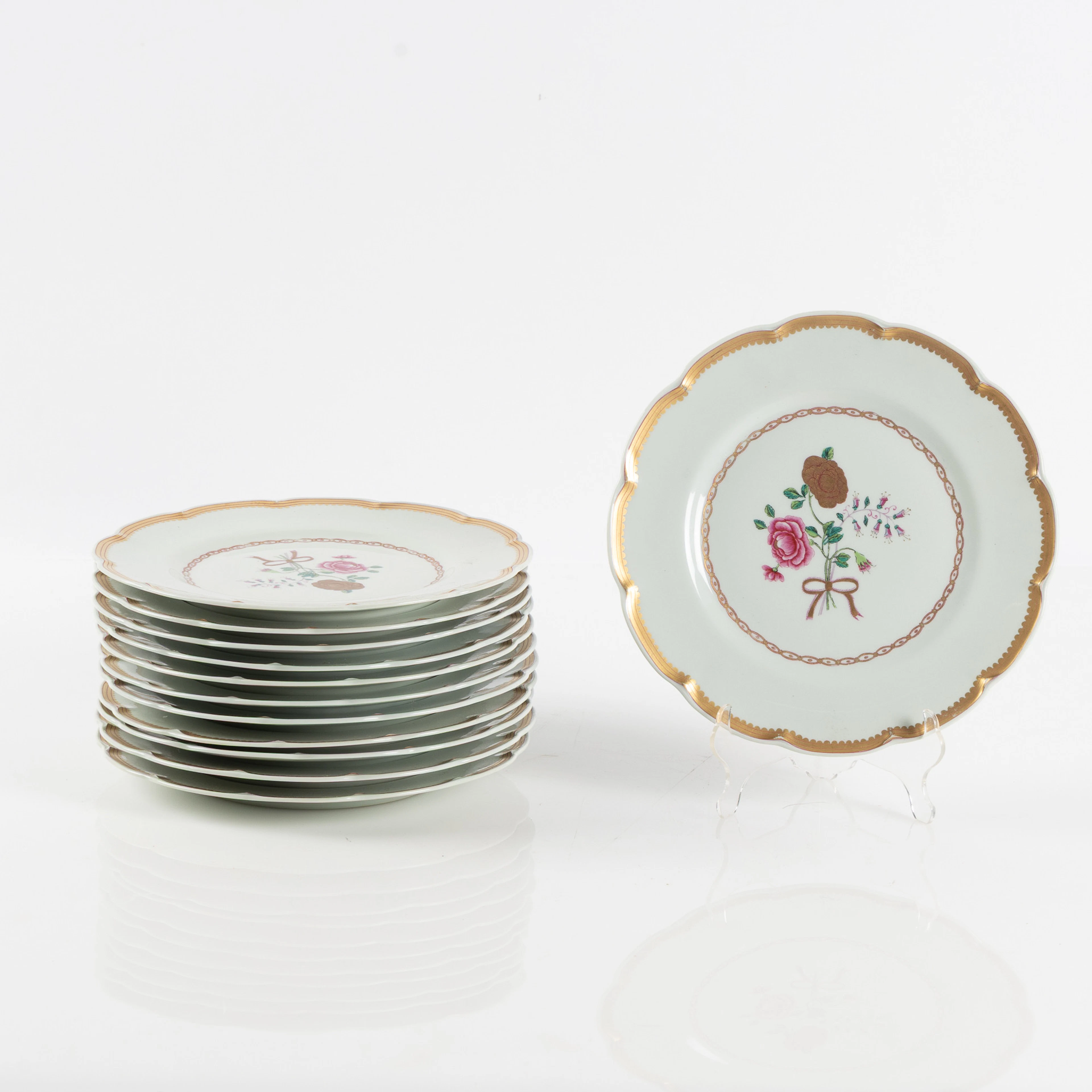 Tallrikar, 12 stycken, Haviland & Co, Limoges, Frankrike, porslin