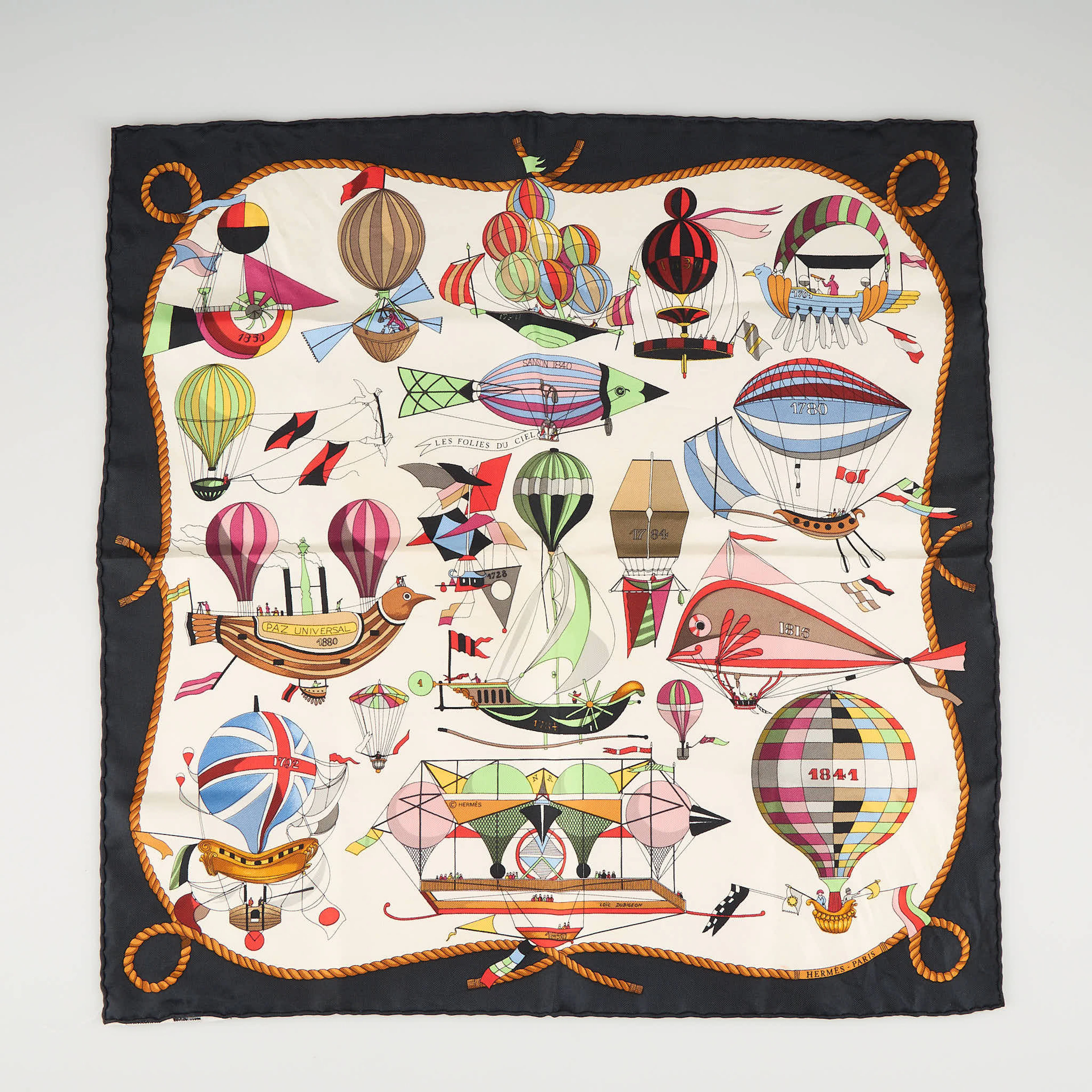 HERMÉS, Scarf, "Les Folies du ciel", Loic Dubigeon.