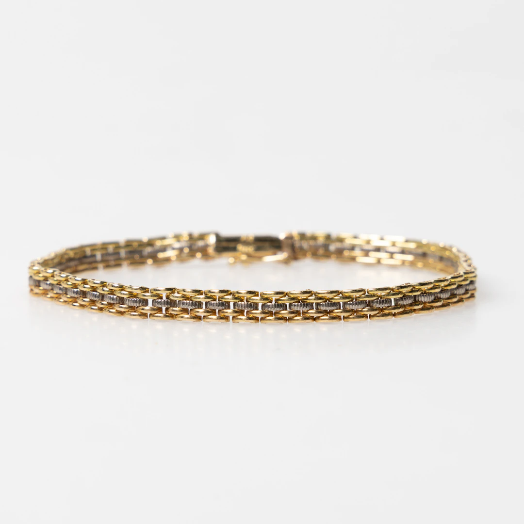 ARMBAND, 18K vitt och gult guld.