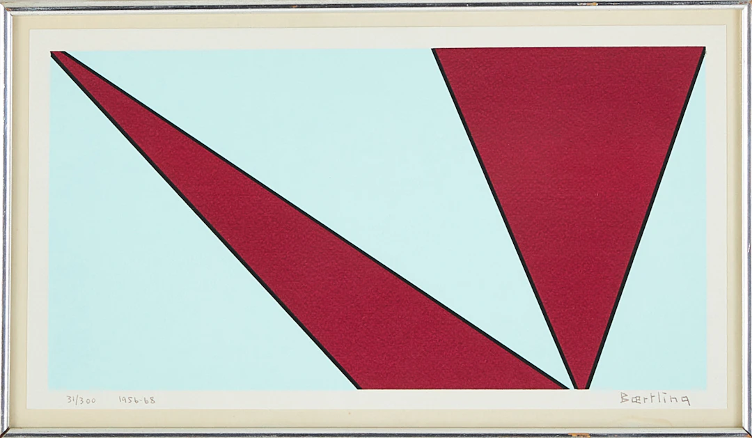 OLLE BAERTLING. "Nobi", signerad Baertling, färgserigrafi, numrerad