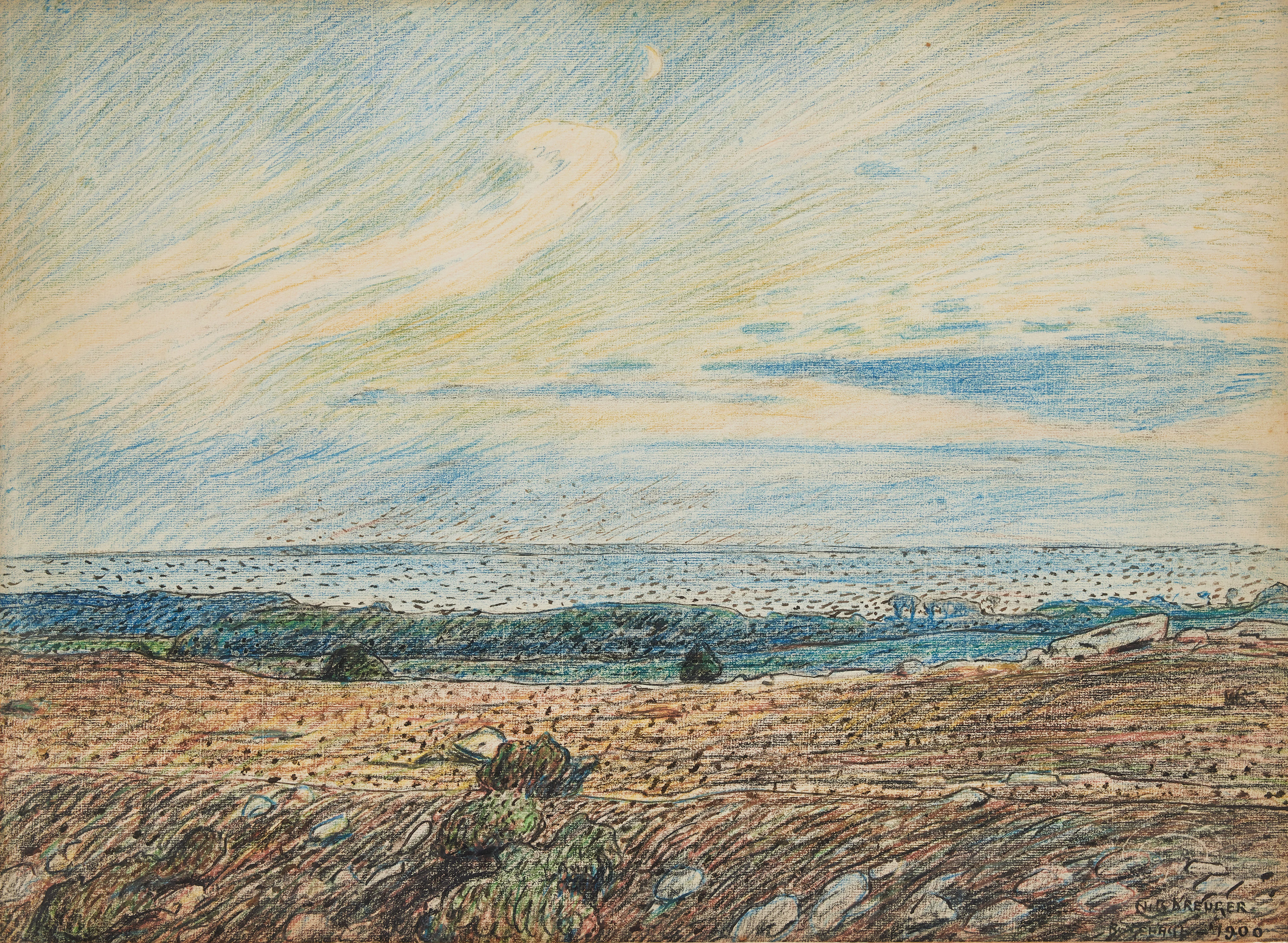 ILS KREUGER. "Sommarkväll (Öland)".