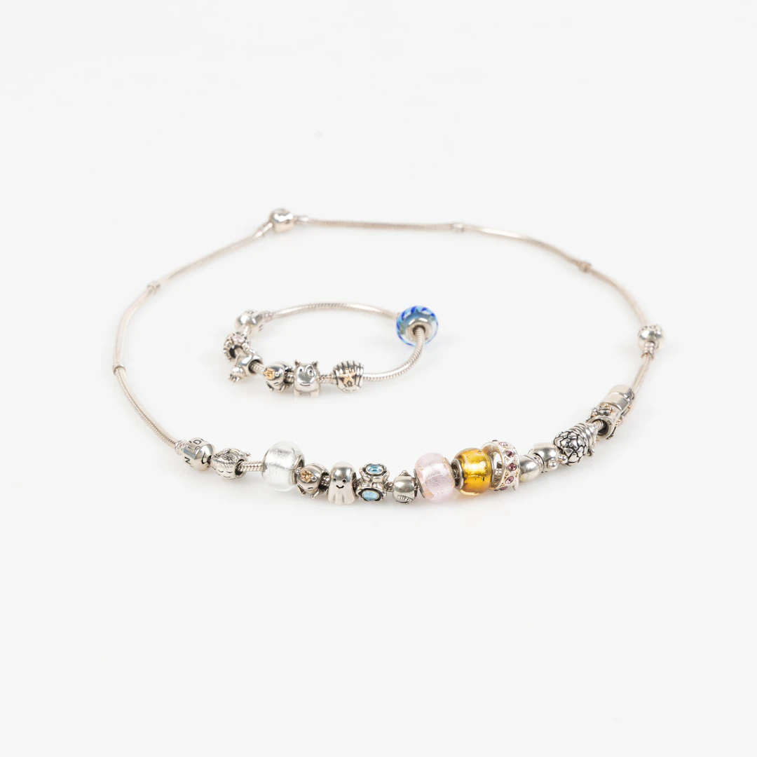 COLLIER & ARMBAND, Pandora, merpart sterlingsilver.