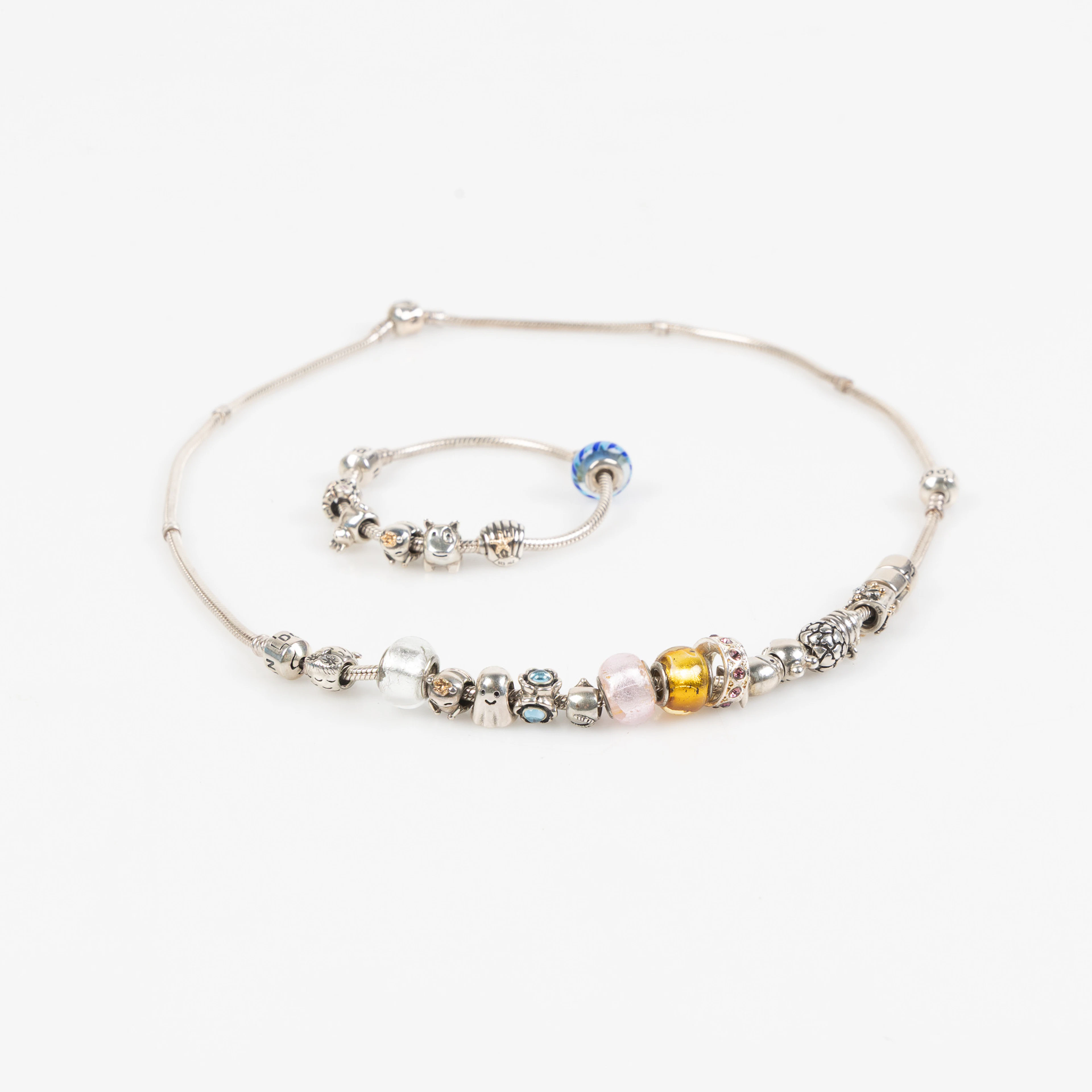 COLLIER & ARMBAND, Pandora, merpart sterlingsilver.