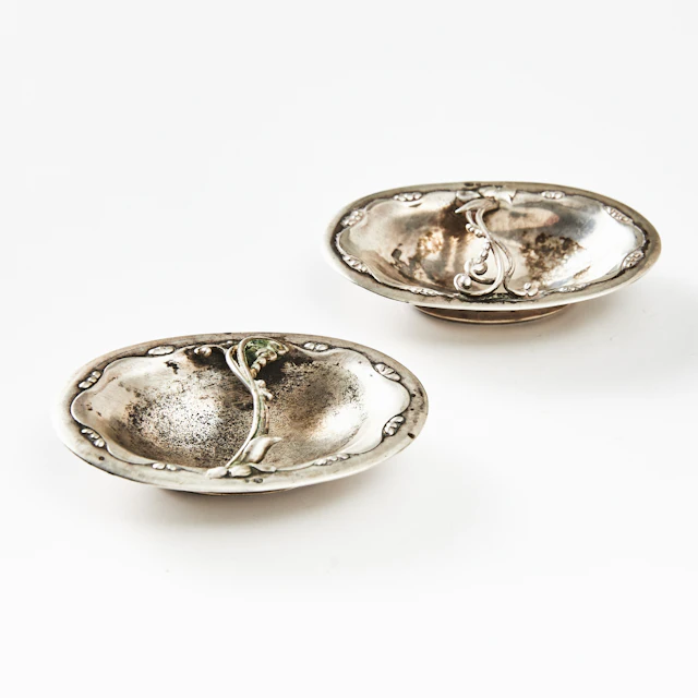GEORG JENSEN, skålar 1 par, modell 243, silver, Köpenhamn 1918.