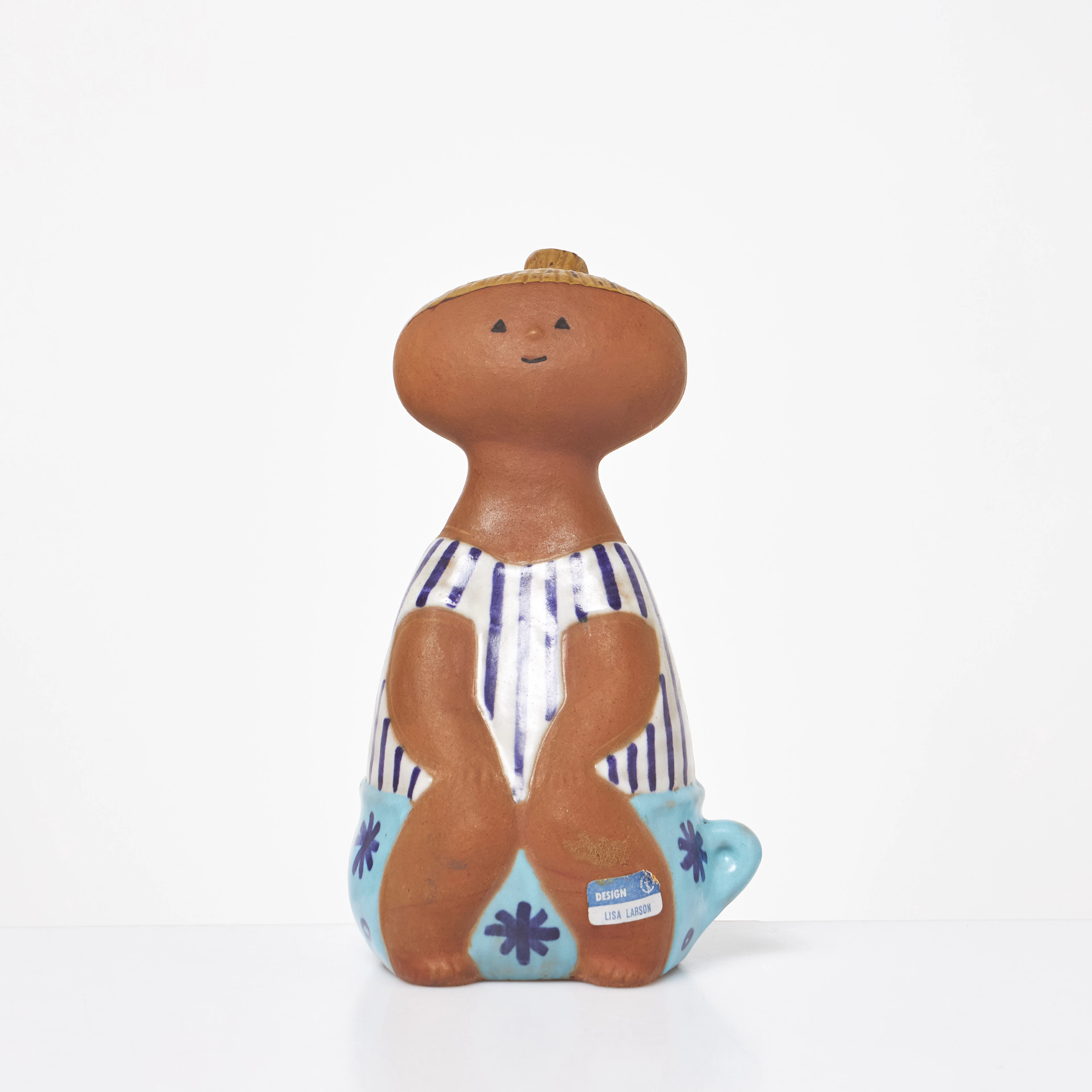 LISA LARSON. Figurin, "Lotta", Gustavsberg, etikettmärkt.
