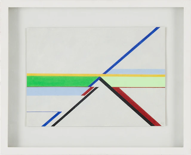 GÖTE EINELJUNG (1932-2013) Komposition, målning på papper, monogramsignerad