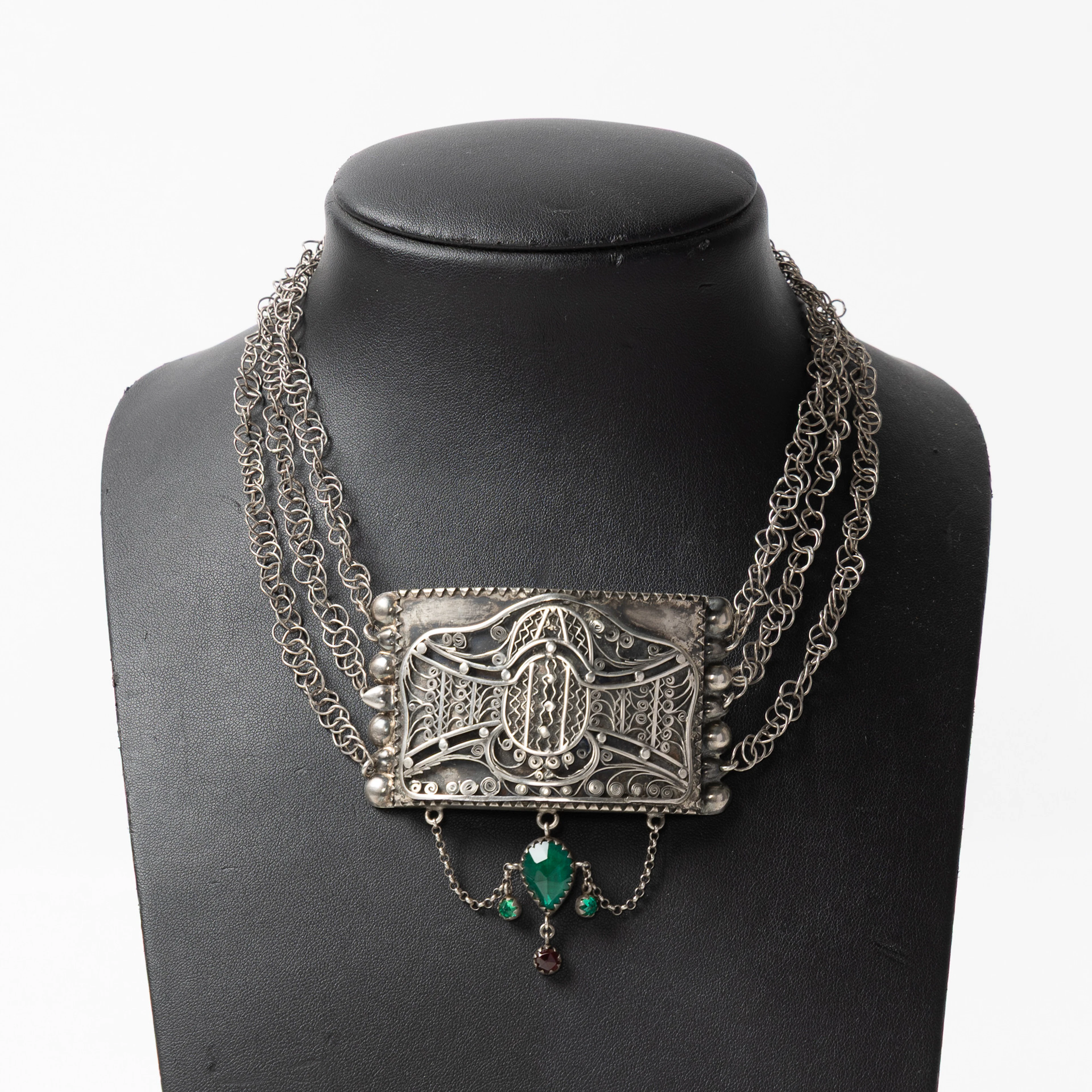 JOHAN GUSTAF HENTZELL, Halslås, silver, Kalmar 1900.