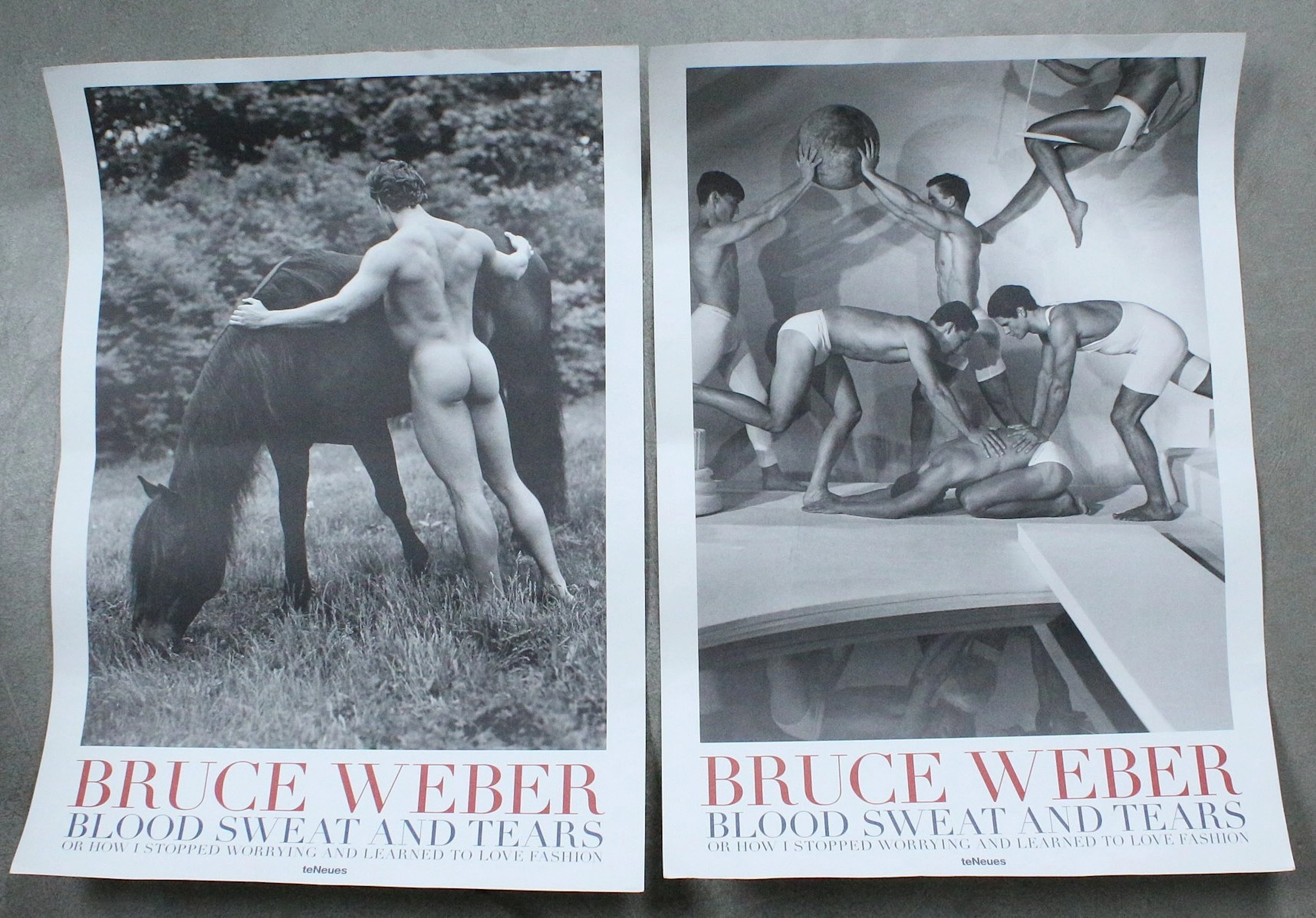 BRUCE WEBER. teNeues. Zwei Poster 'Blood, Sweat and Tears. Or how