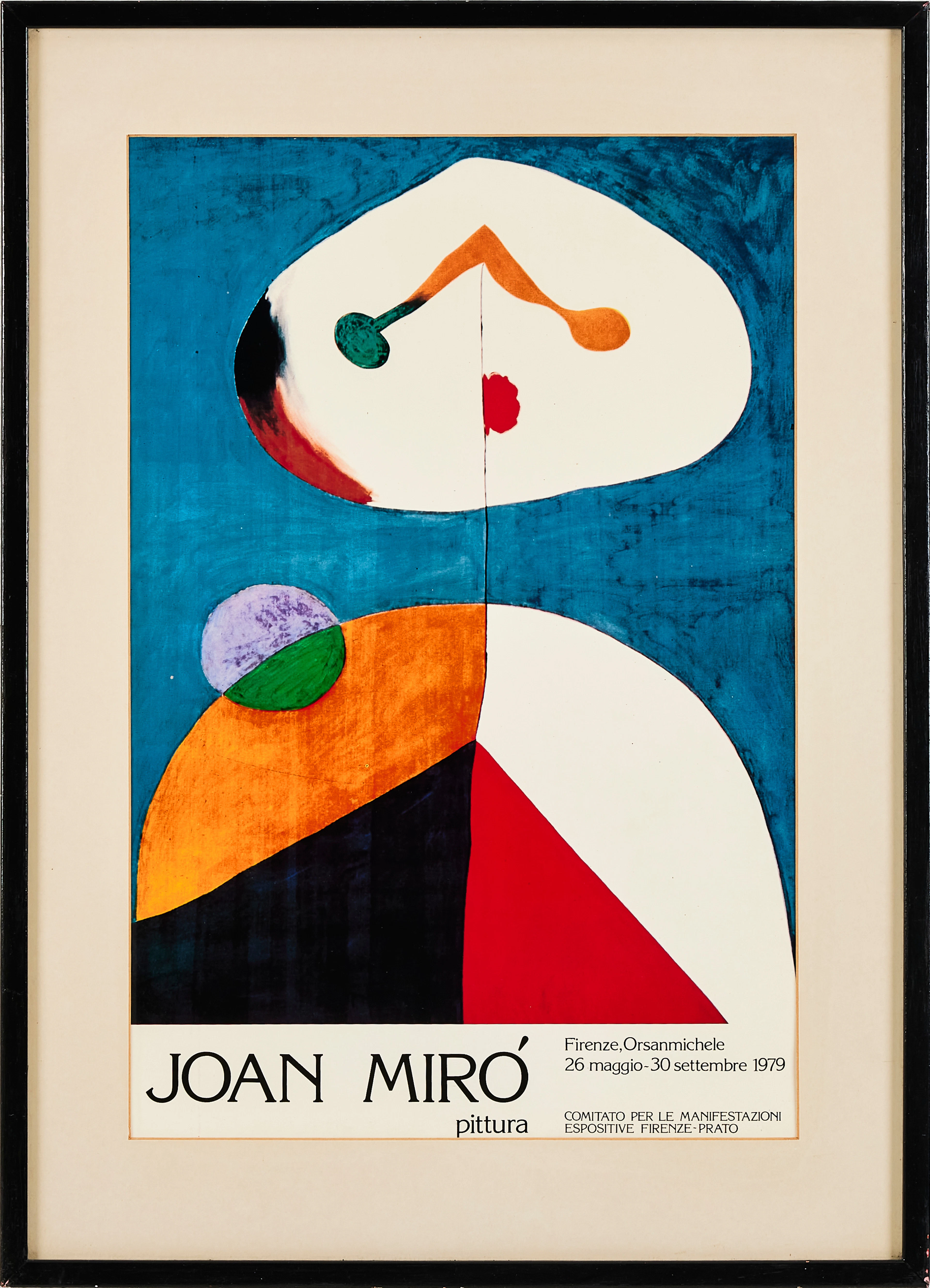UTSTÄLLNINGSAFFISCH, Joan Miró Firenze Orsanmichele 1979.