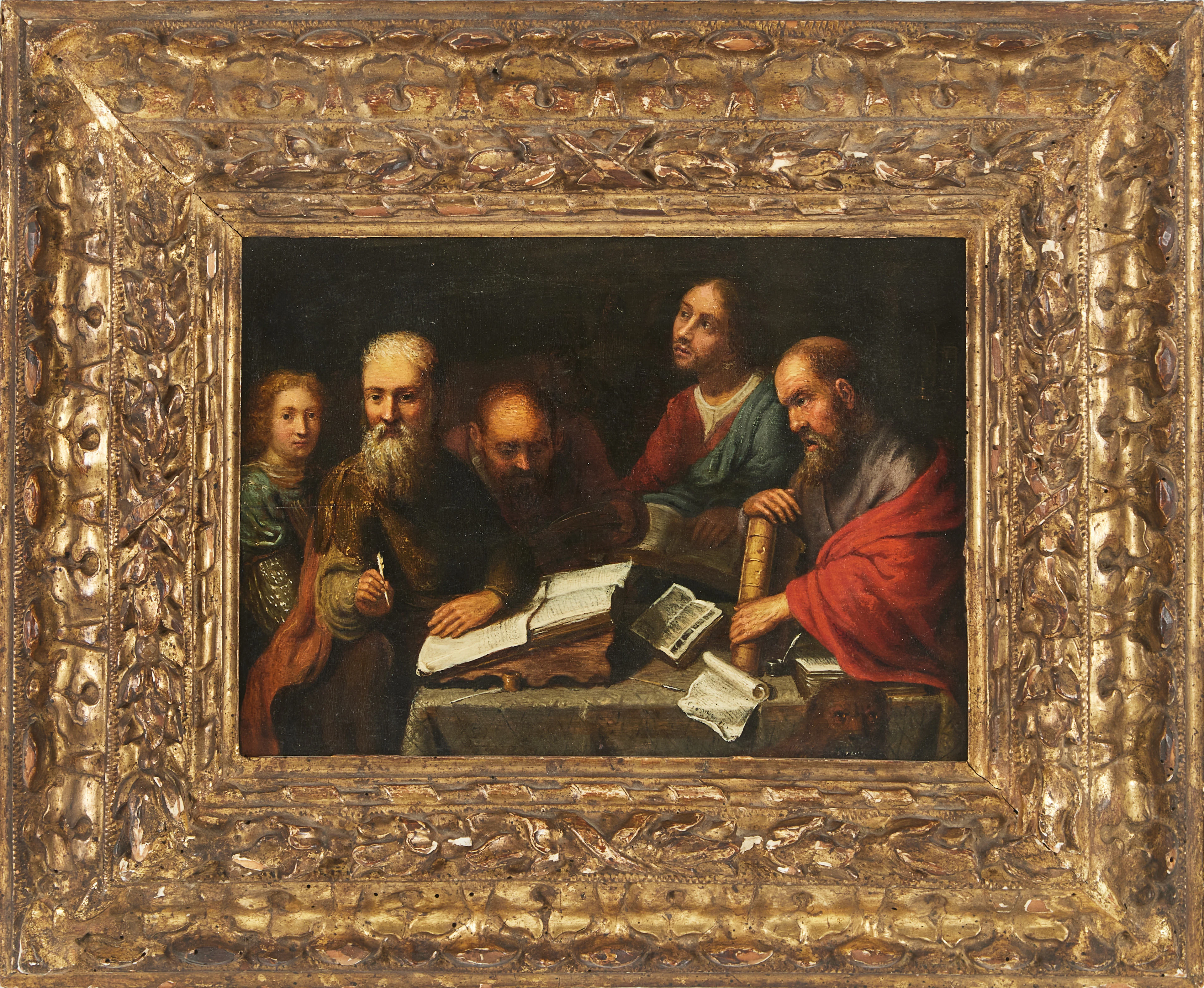 GOVAERT FLINCK (Holland 1615-1660). Hans efterföljare. De fyra evangelisterna.