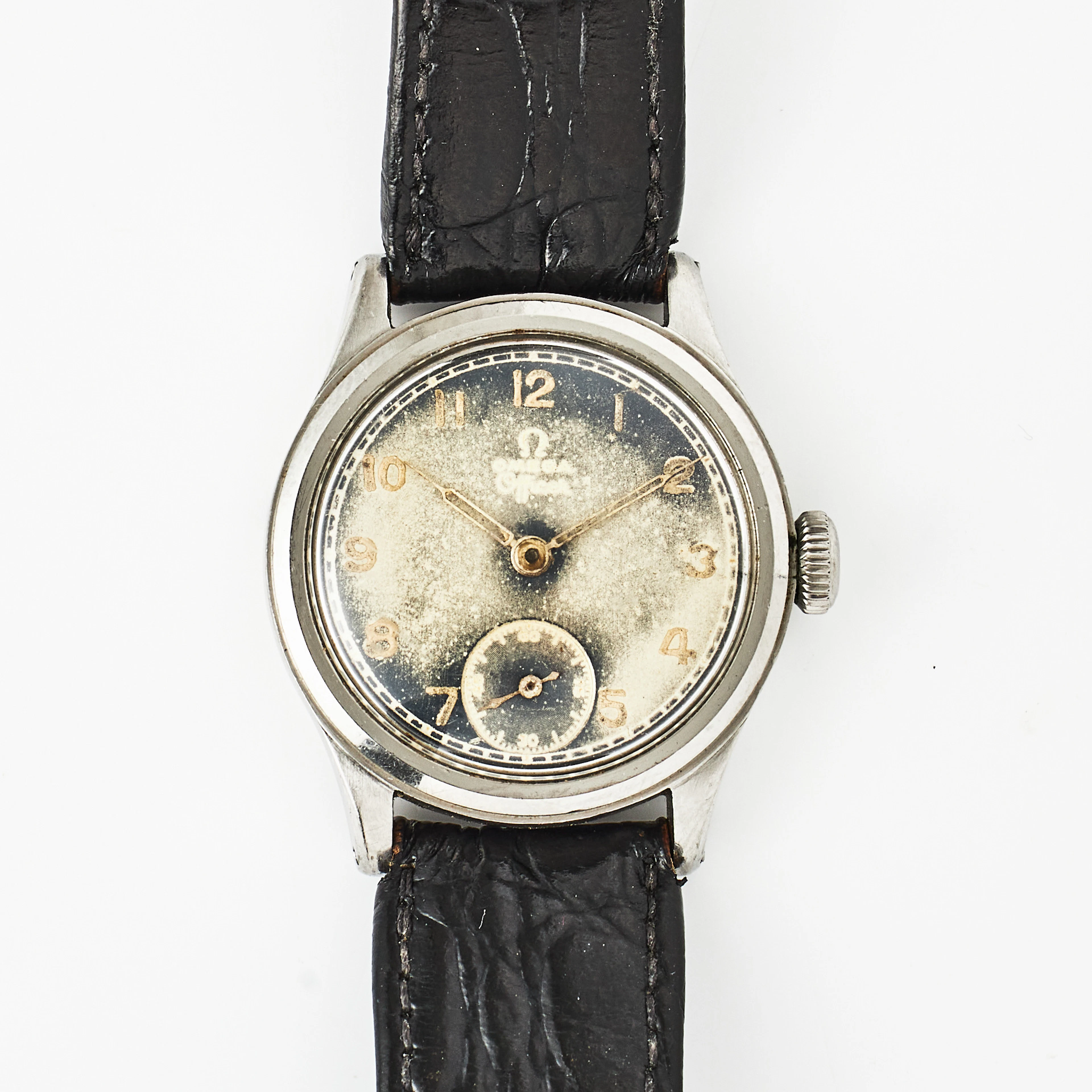OMEGA, Officer, armbandsur, 30,5 mm, stål, ca 1942.