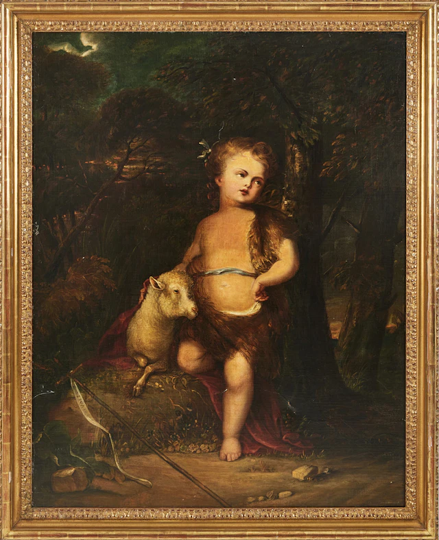 ENGELSK SKOLA, 17/1800-TAL. Johannes Döparen som barn.