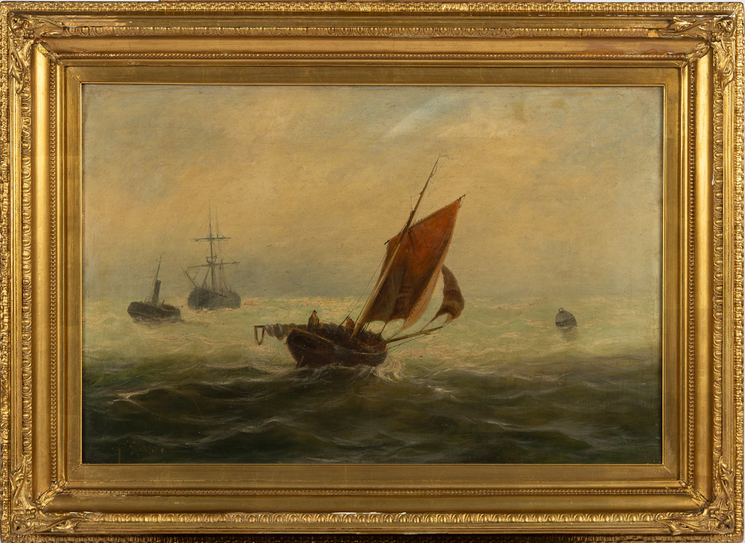 GEORGE LISTER SUTCLIFFE (1864 - 1915). Marinmålning, olja på duk, signerad.