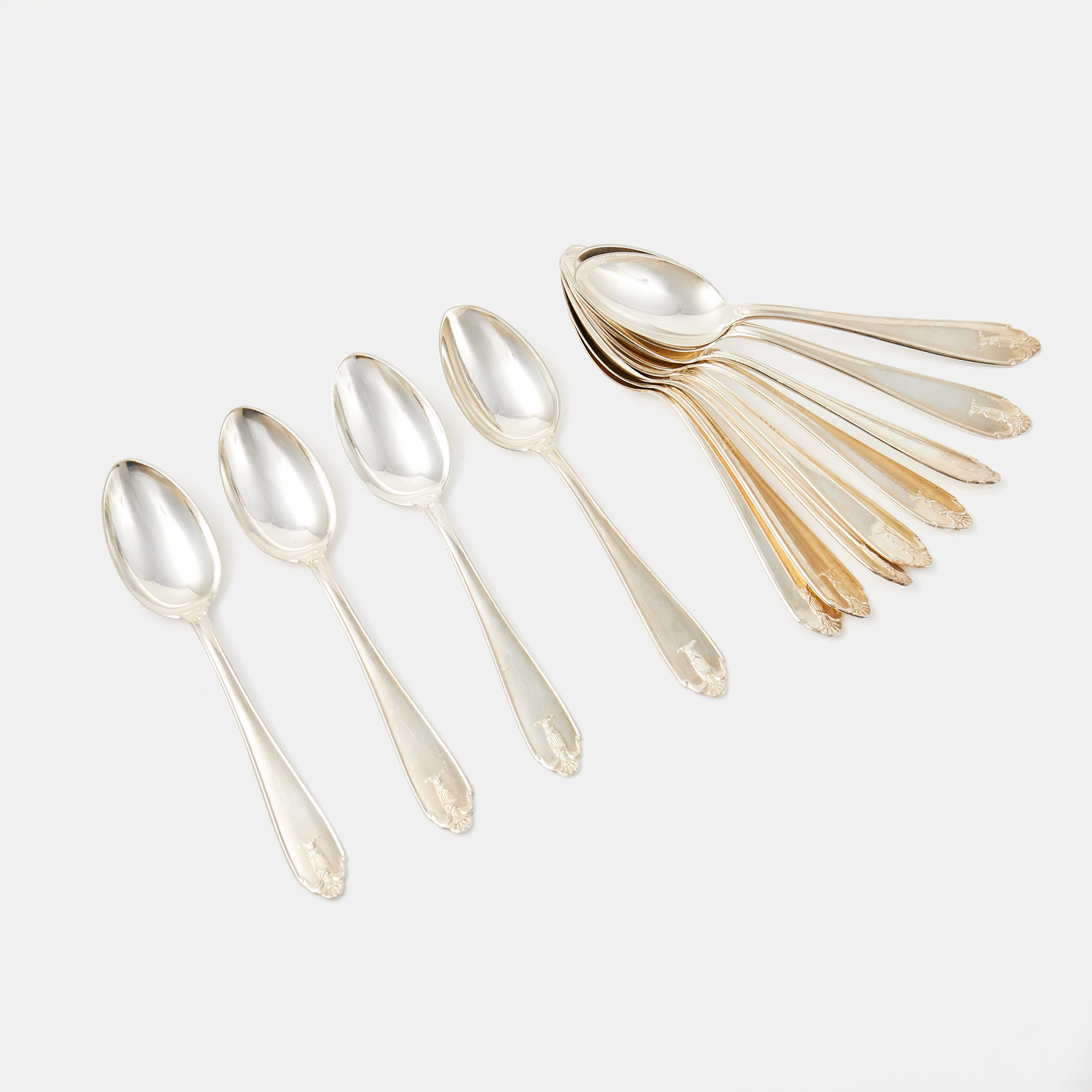 KAFFESKEDAR 12 st, silver, Vasa, silver, GAB, Stockholm.