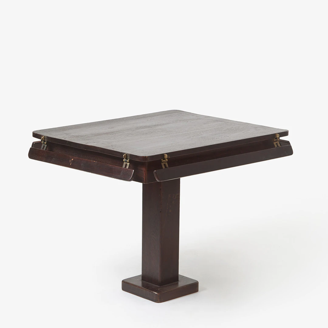 MATBORD, s.k. slingerbord, för fartyg, 1900-talets första hälft, mahogny