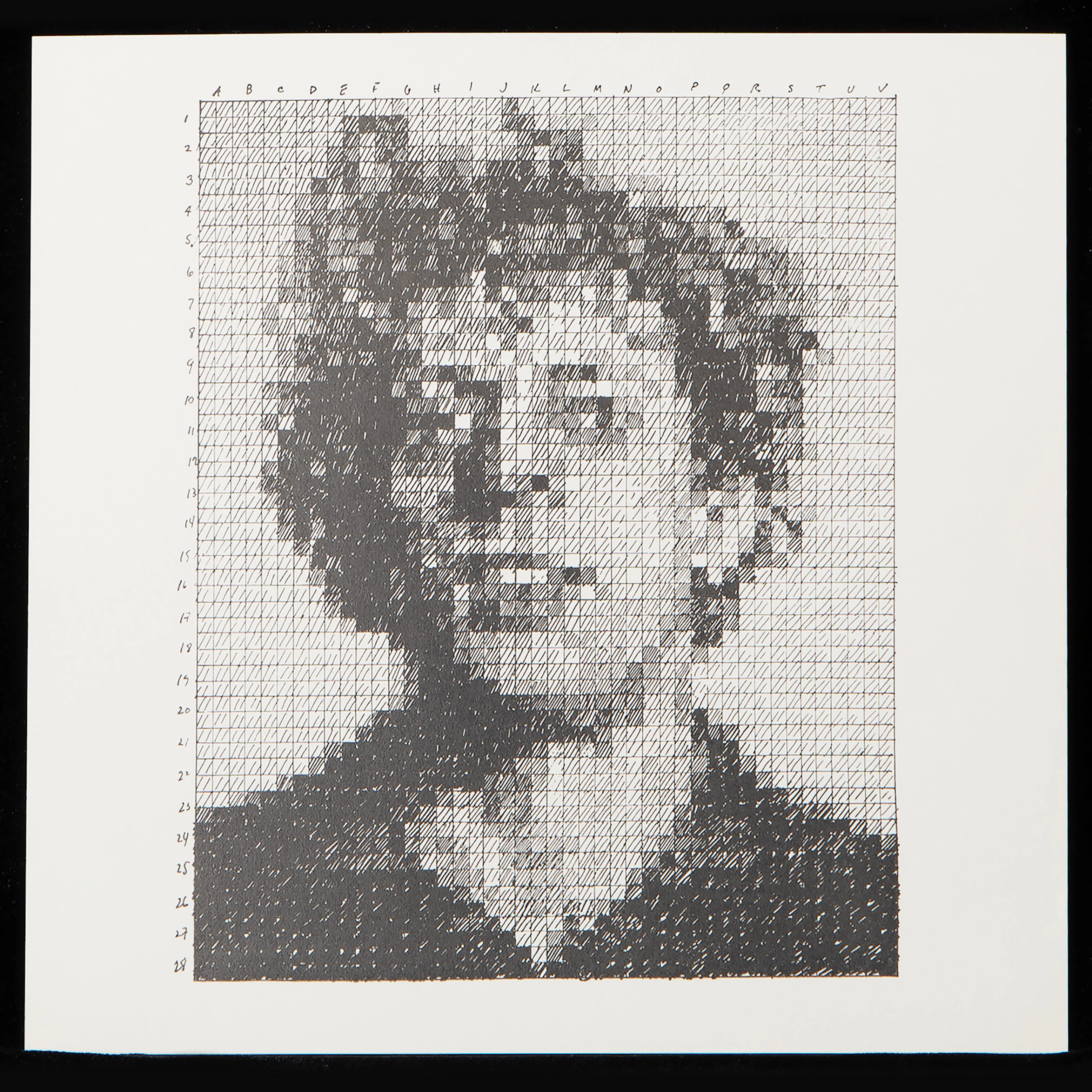 CHUCK CLOSE. "Phil" från "the Rubber Stamp Portfolio".