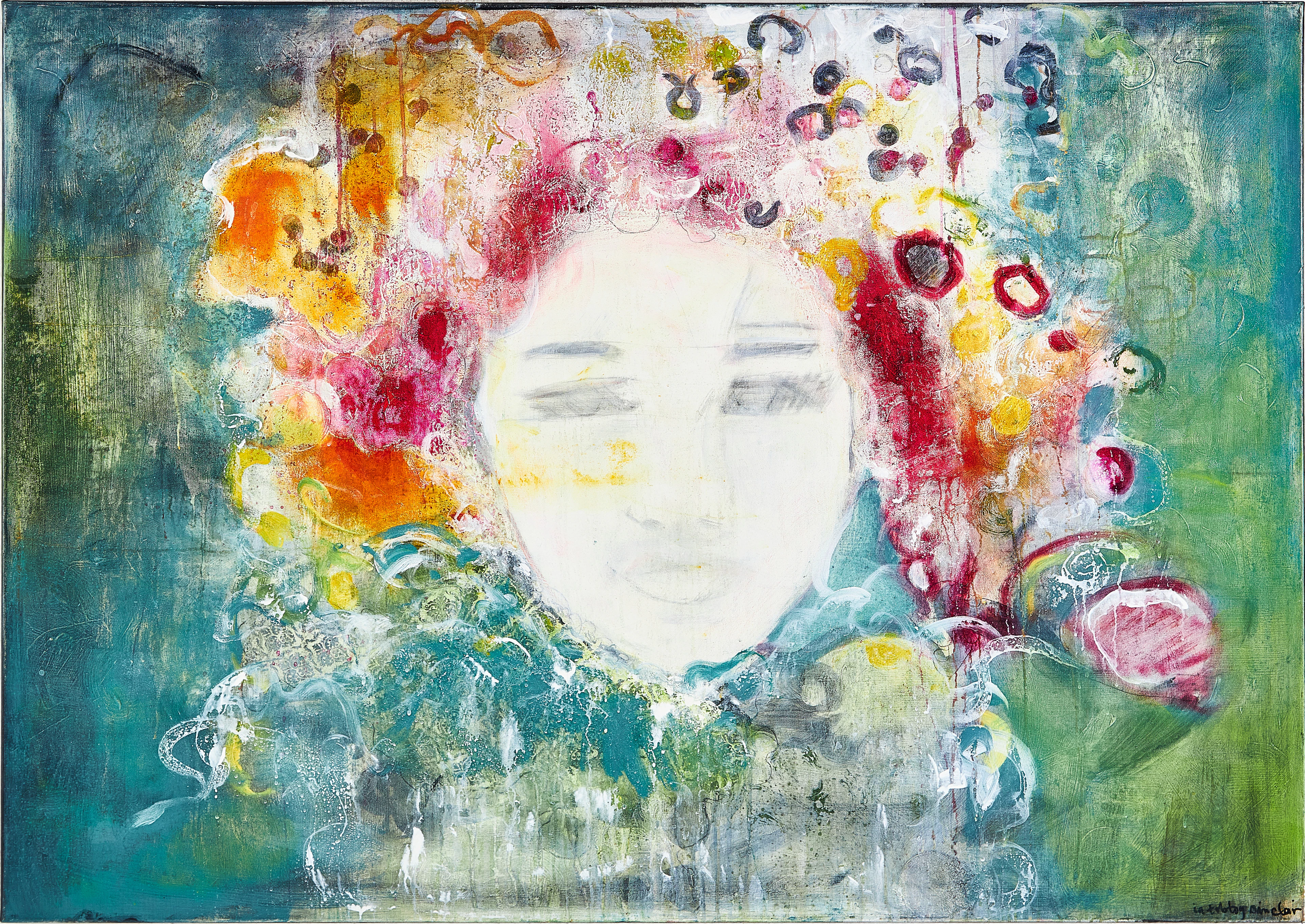 MARIA TOLSTOY SINCLAIR. Figurkomposition, olja på duk, signerad.