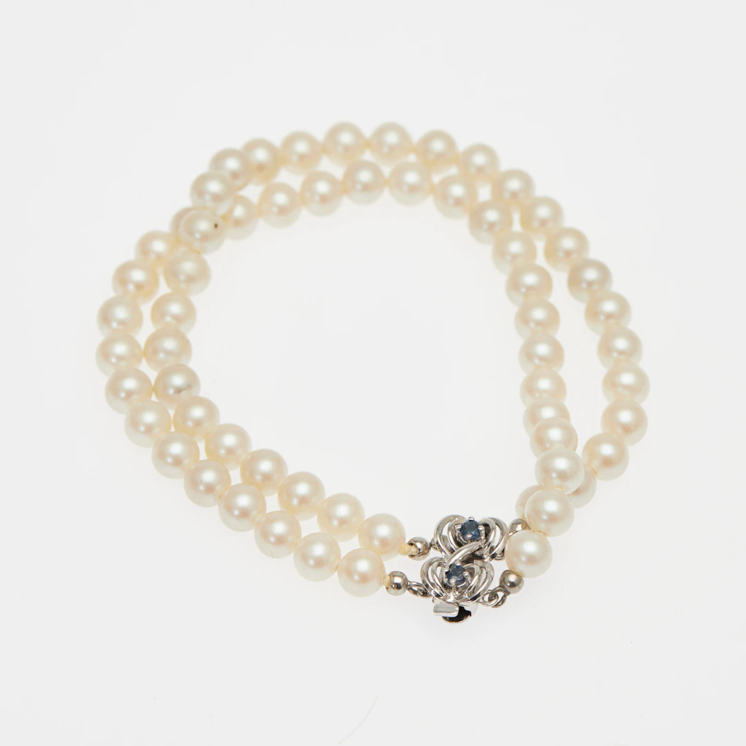 ARMBAND, 835er Silber, Akoya-Perlen.