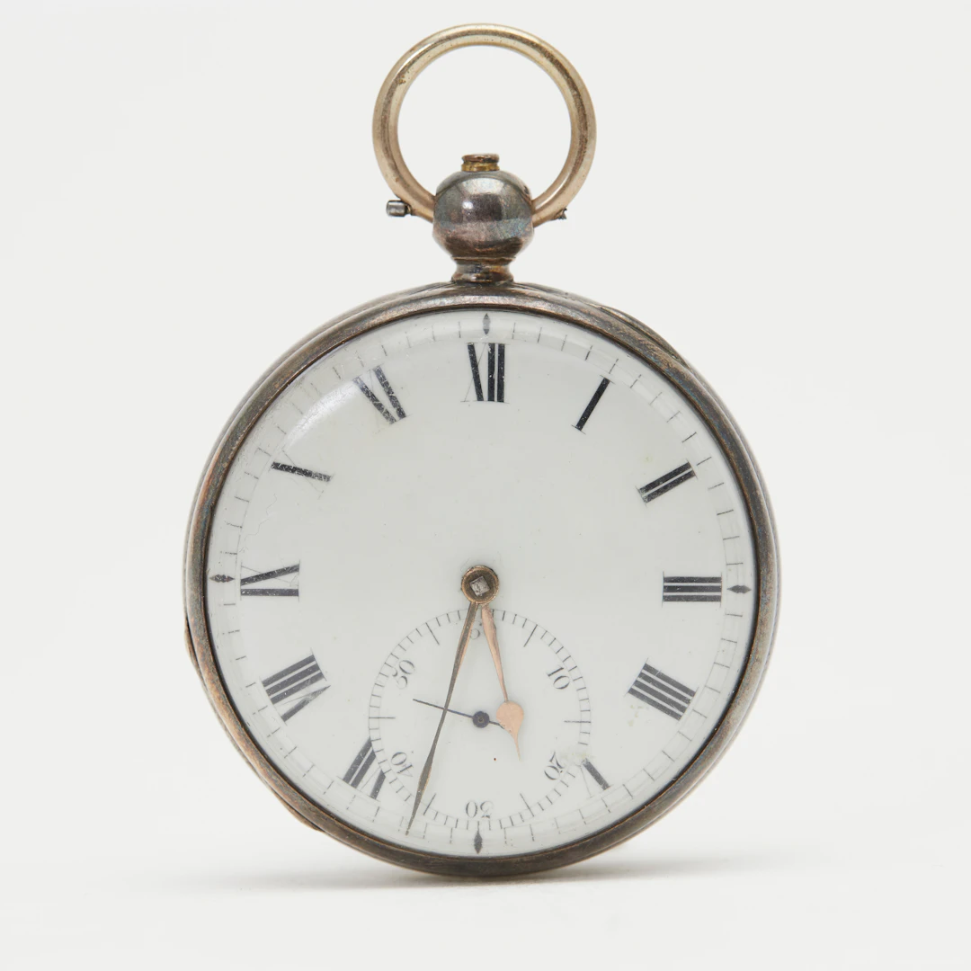 Lépine-Spindeltaschenuhr, 925er Silber, um 1877, England.