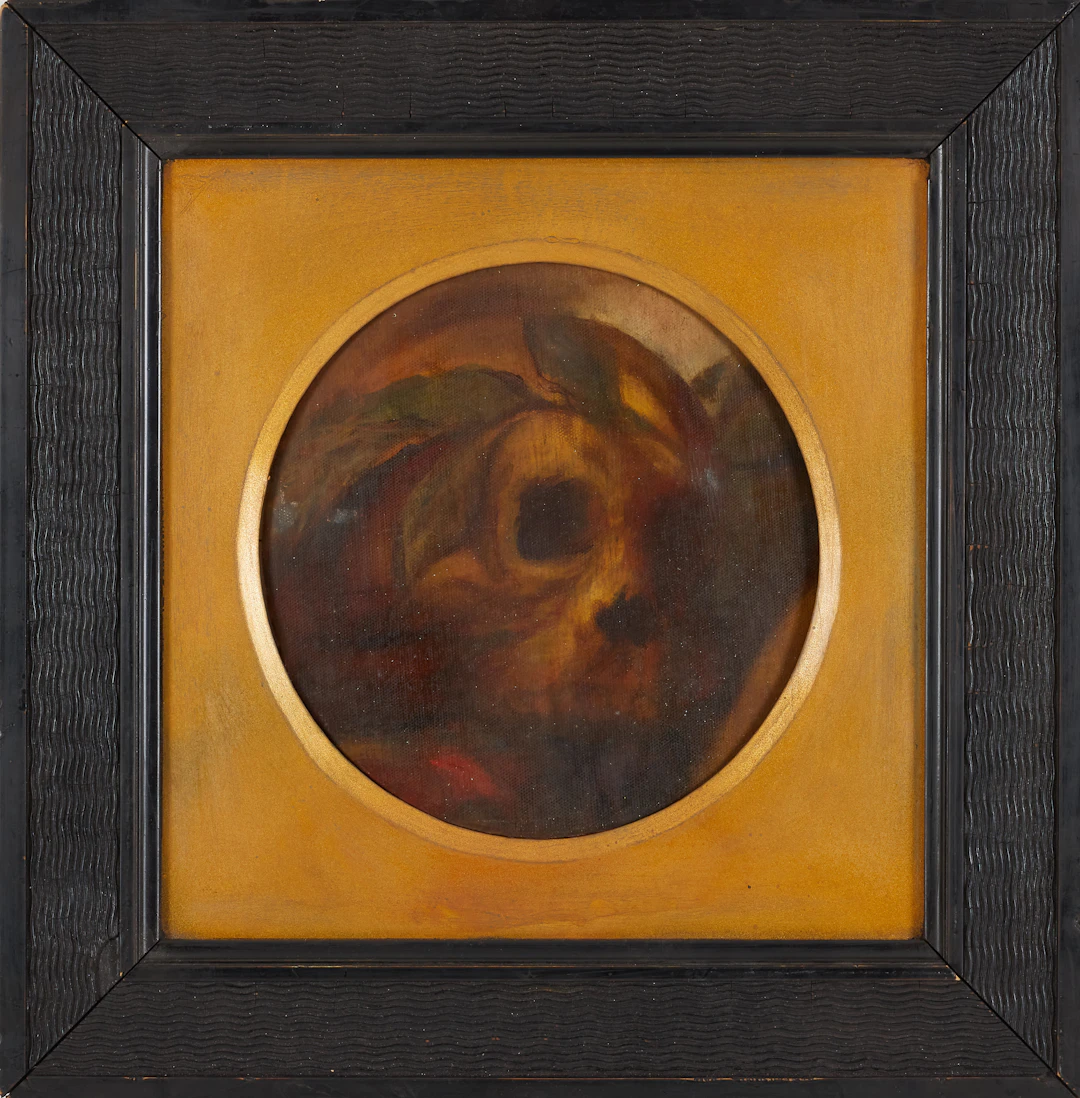 OKÄND KONSTNÄR. Memento Mori med lagerkrönt kranium, olja på duk