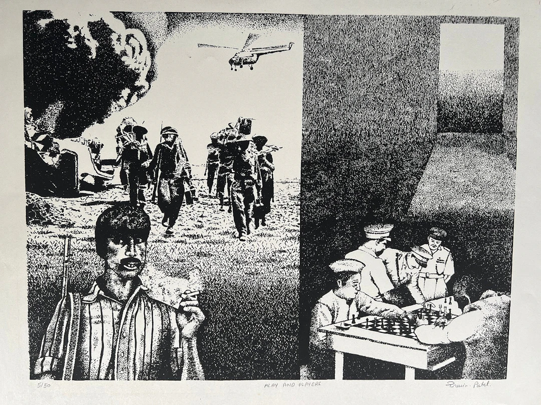 Unbekannter Künstler, Holzschnitt auf Papier, Play und Players.