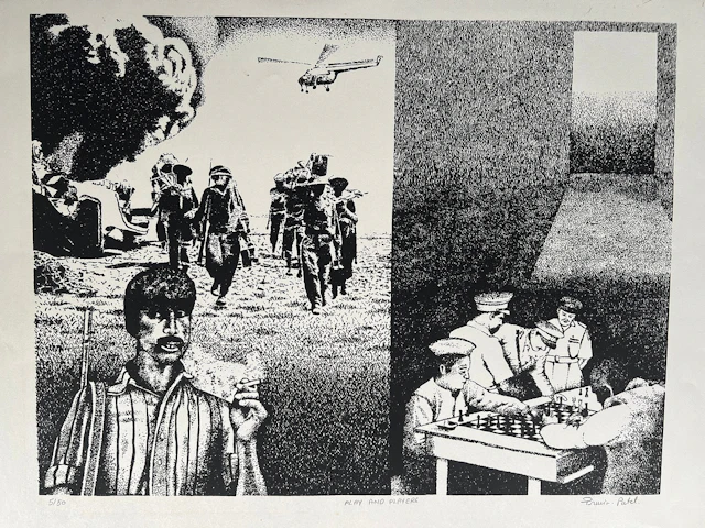 Unbekannter Künstler, Holzschnitt auf Papier, Play und Players.