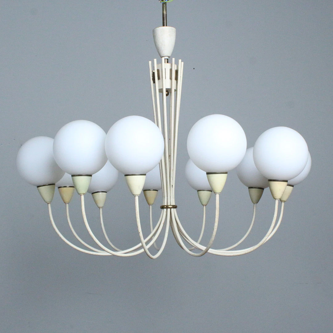 Großer Sputnik Deckenleuchter der 1950/60er Jahre.