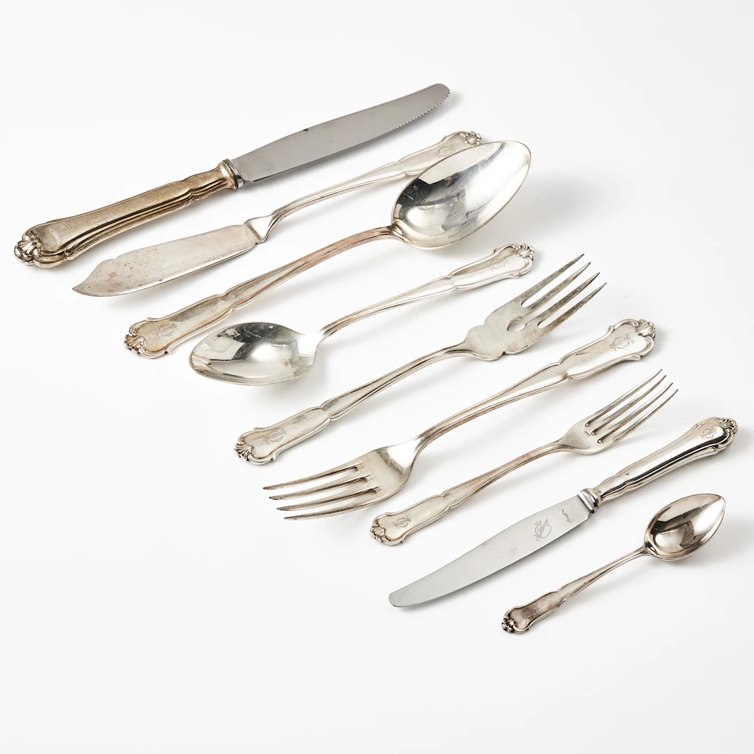BESTICKSERVIS, silver, ca 123 delar, "Drottning Viktoria", CG Hallberg