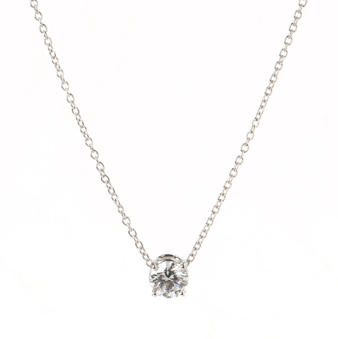 HÄNGE, 18K vitguld med diamant.