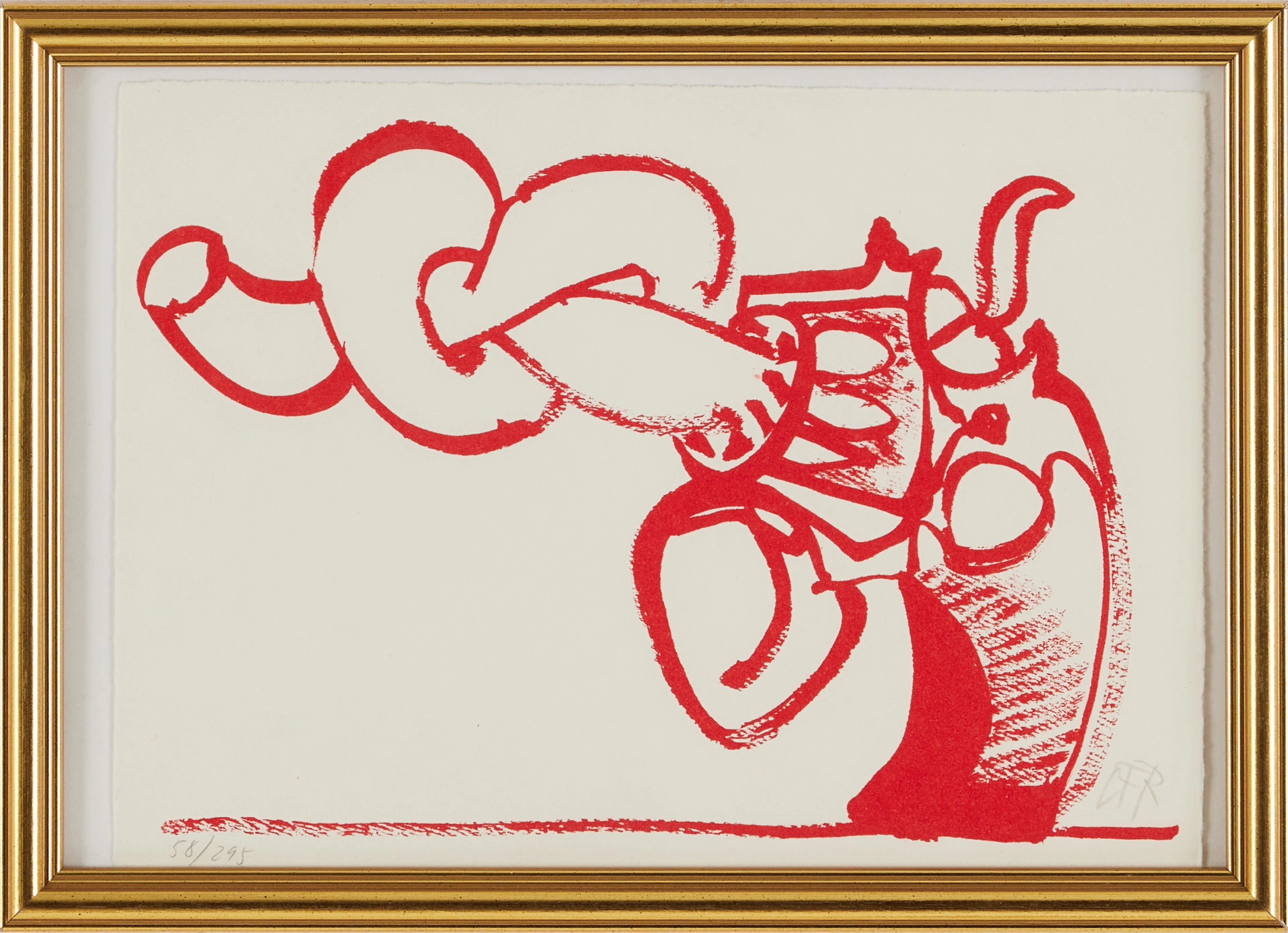 CARL FREDRIK REUTERSWÄRD. "Non violance", färglitografi, signerad