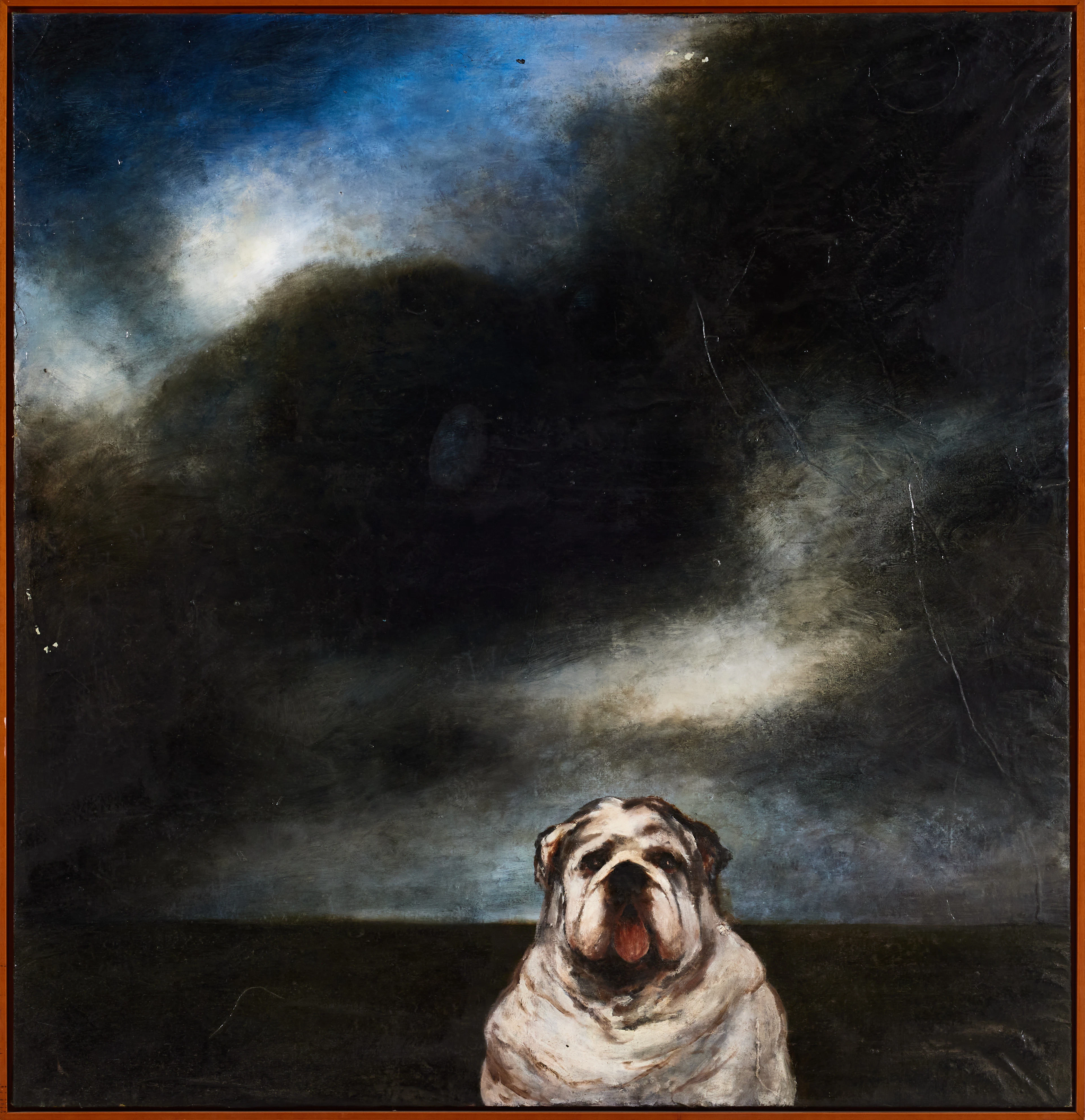 HÅKAN WELIN (FÖDD 1960). Landskap med hund, olja på duk.