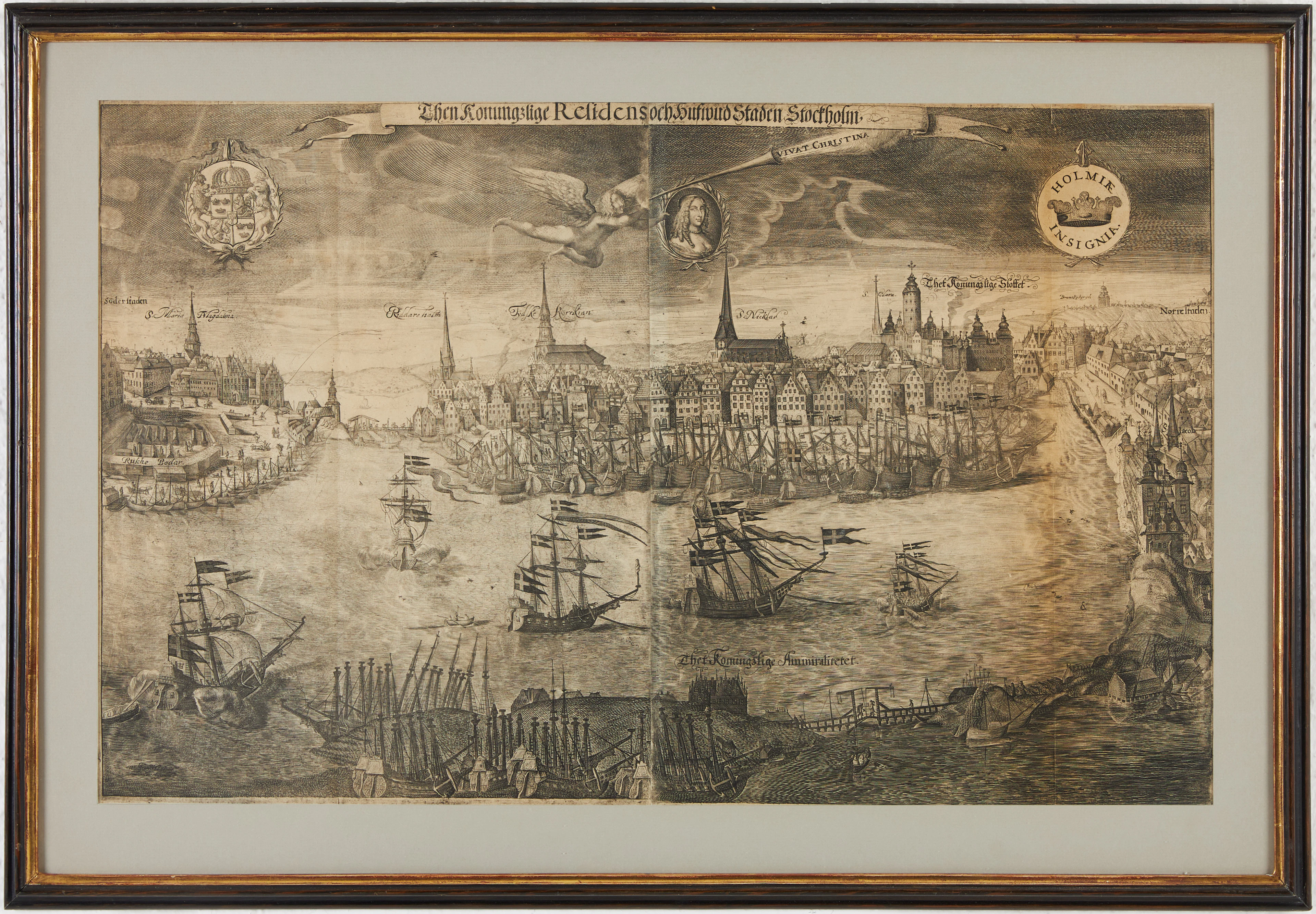 HARTMANNS VY ÖVER STOCKHOLM FRÅN DROTTNING KRISTINAS TID, ca 1650.
