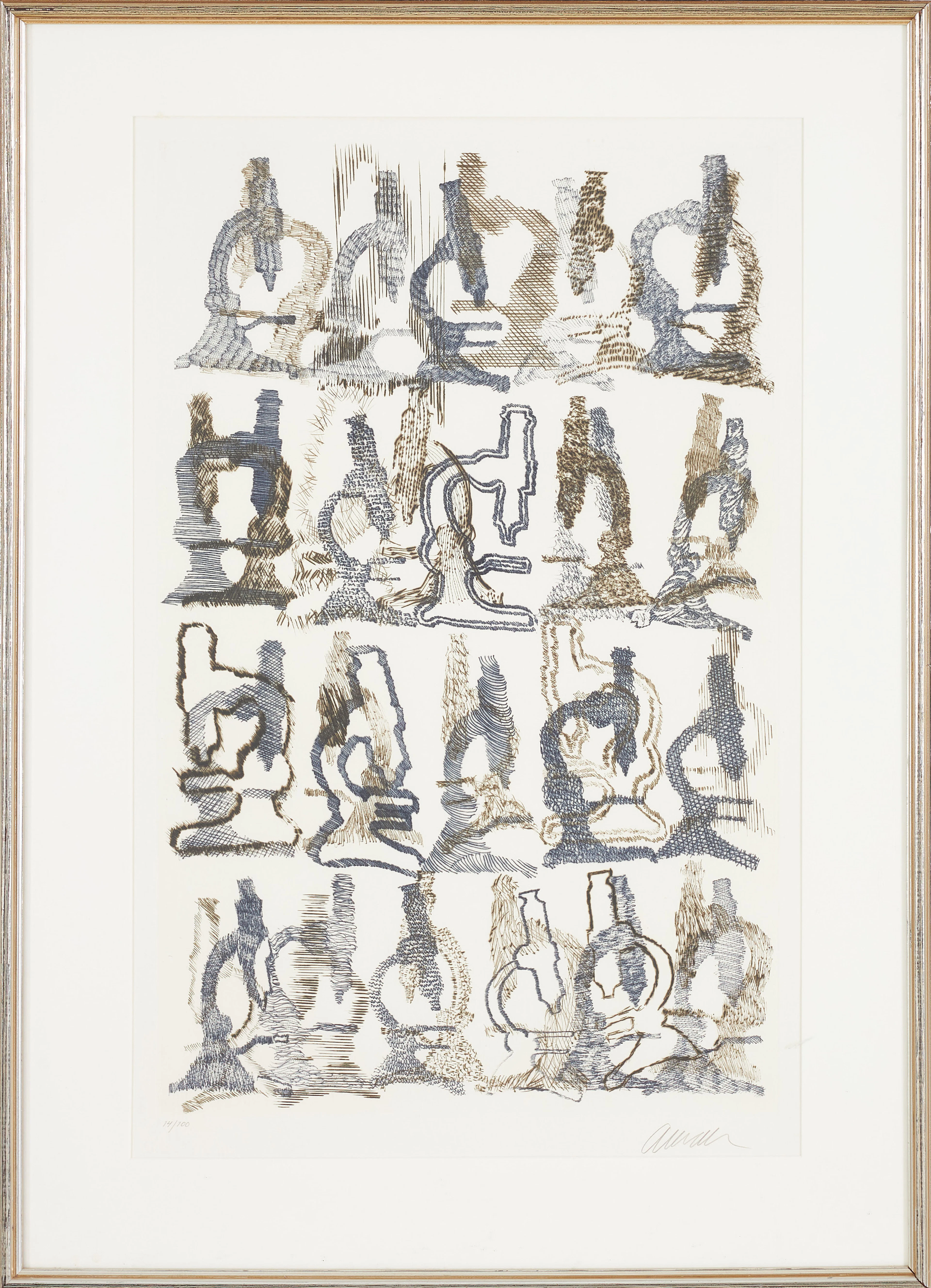 FERNANDEZ ARMAN. Mikroskop, färgetsning, ur mappen "Hommage aux prix